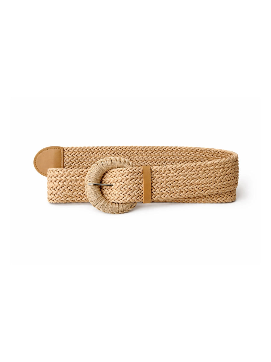 Correa Tejida Trenzado Beige