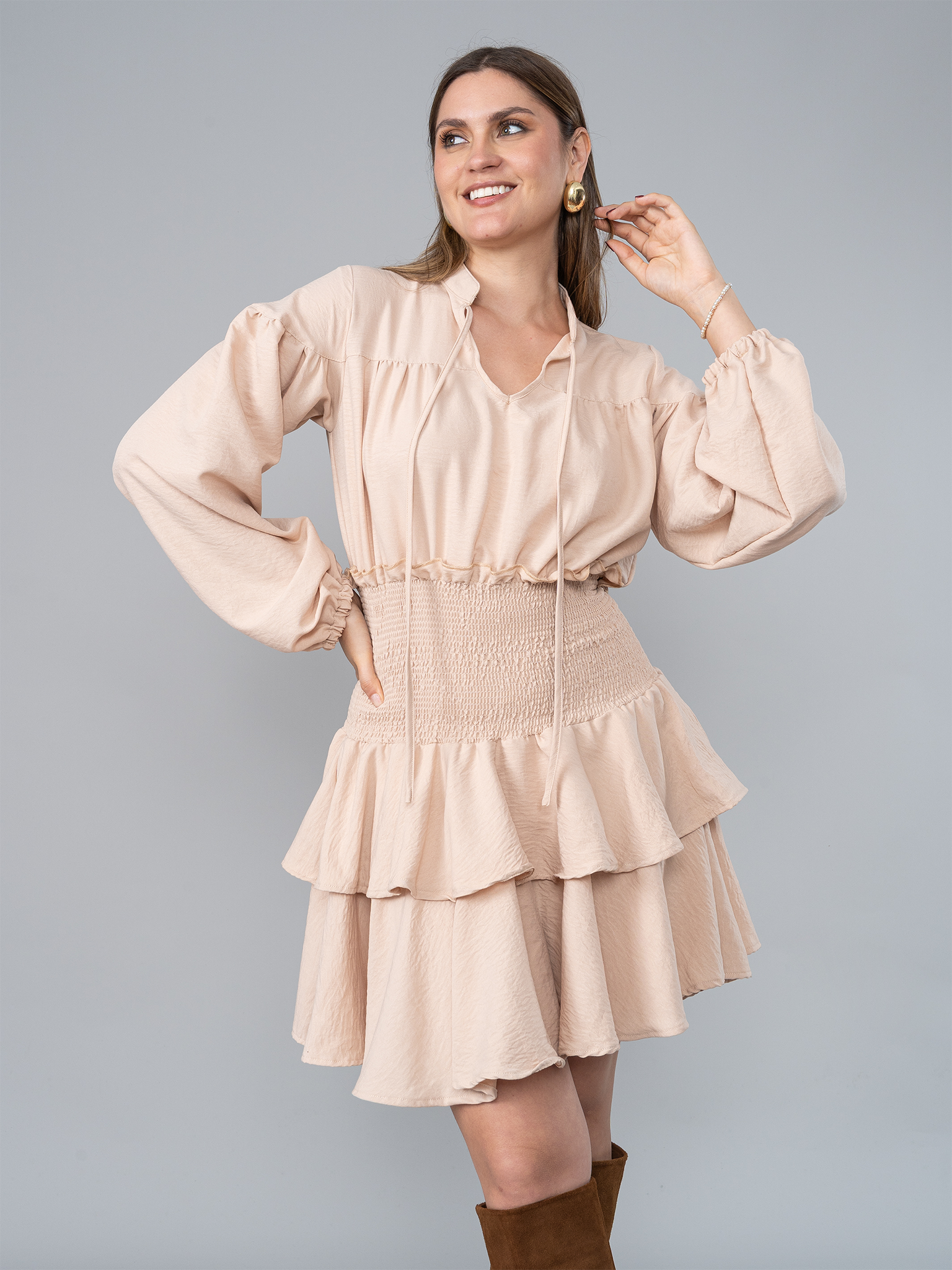 Vestido Ada Beige en Genova
