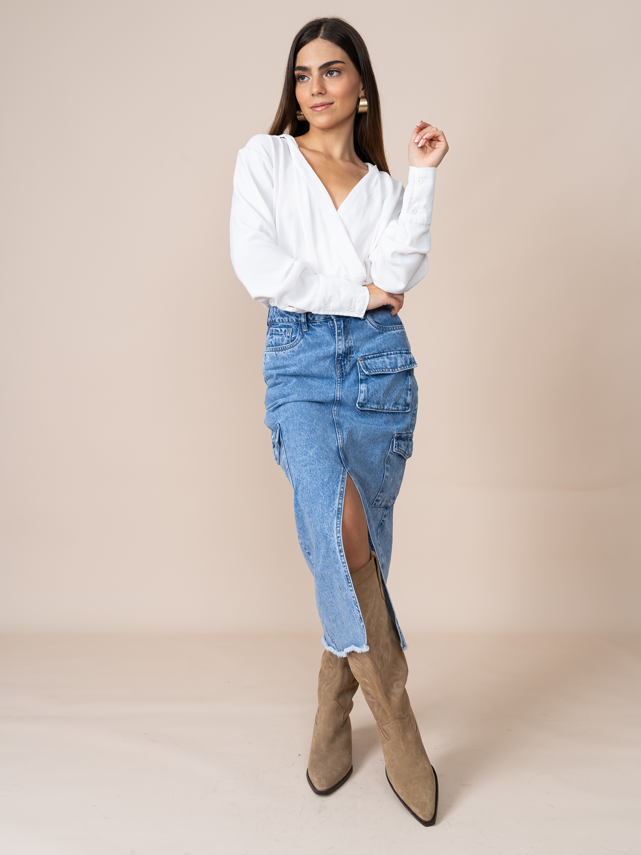 Falda Denim Sofia Azul