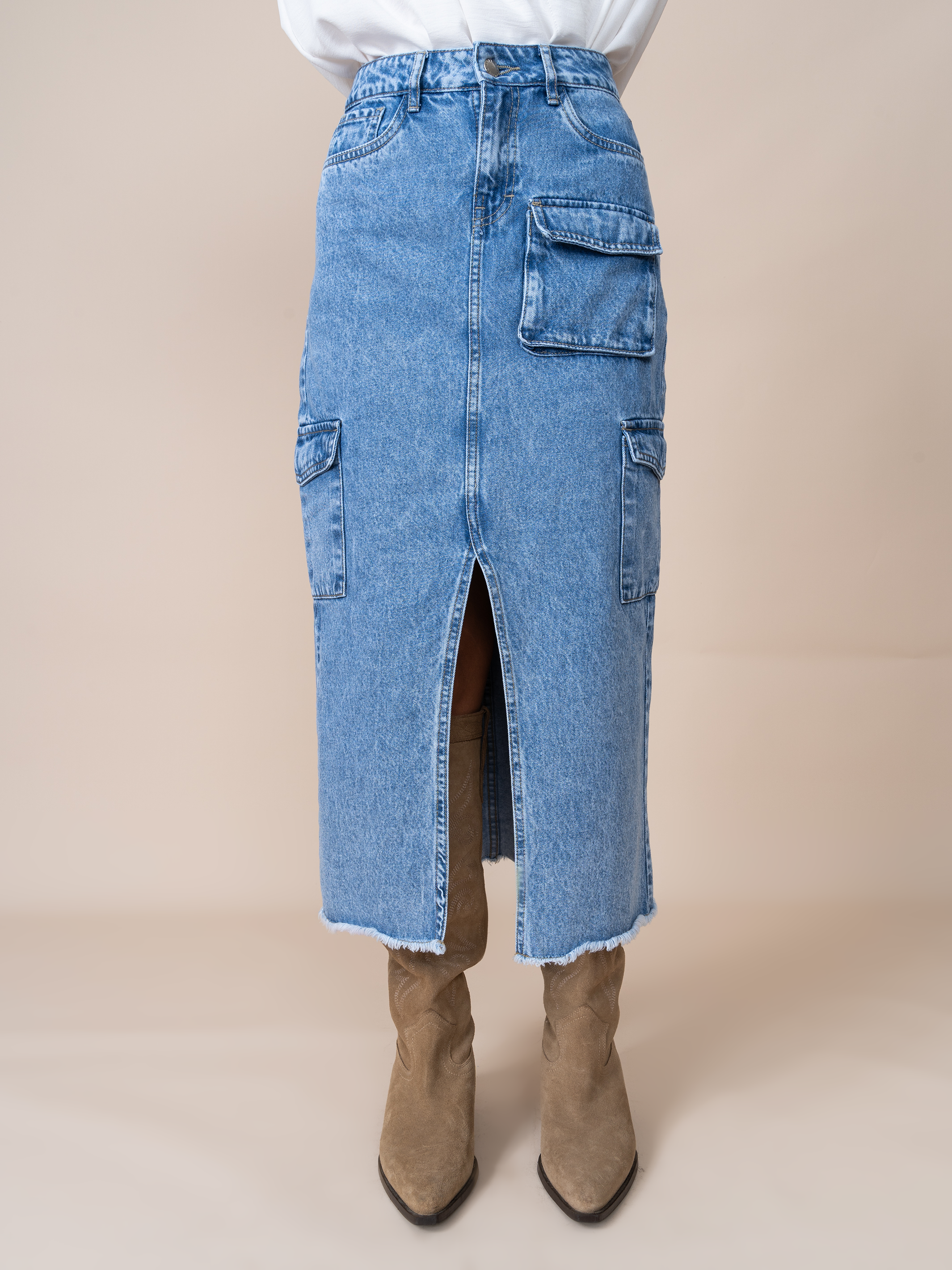 Falda Denim Sofia Azul