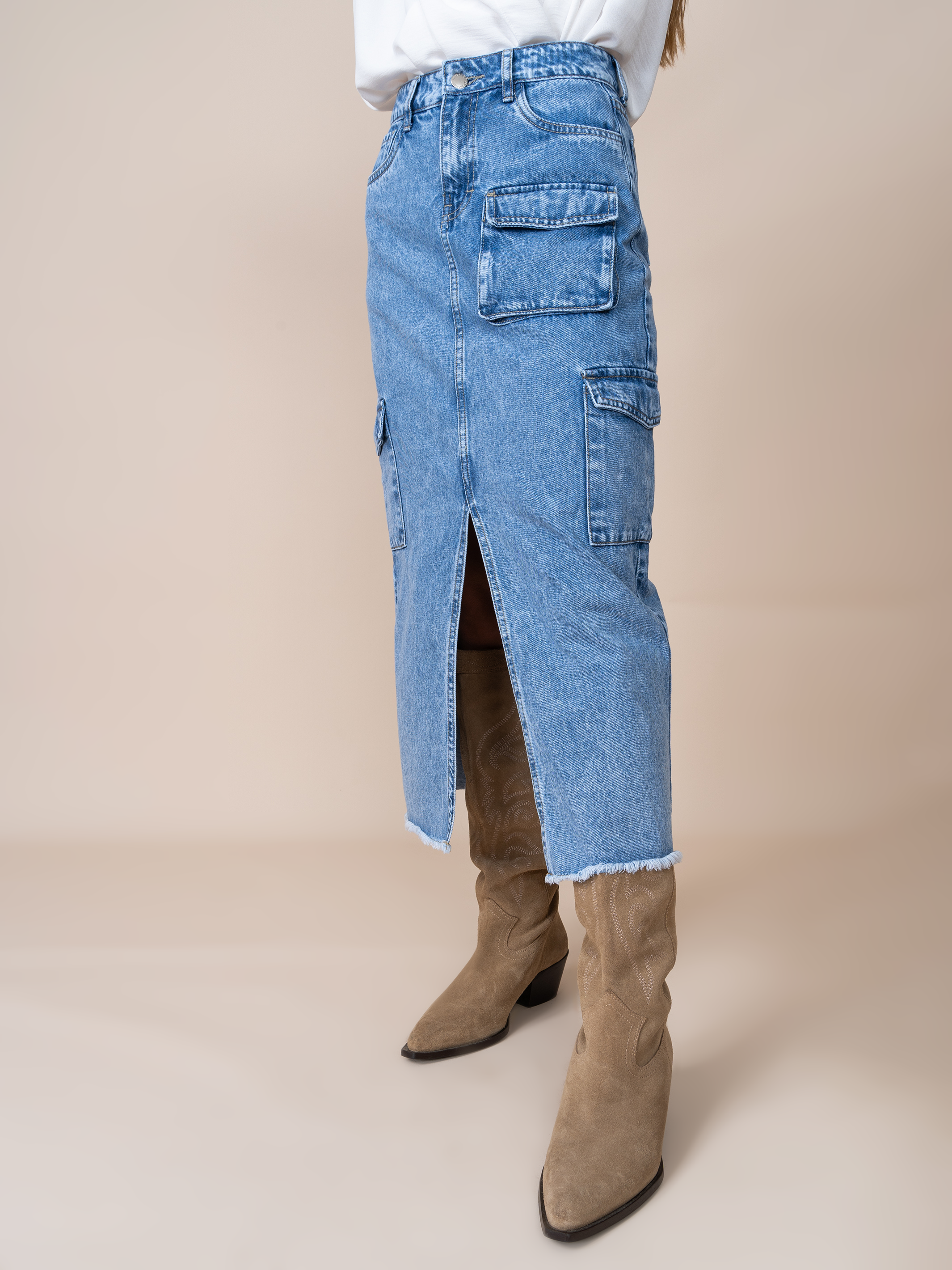 Falda Denim Sofia Azul