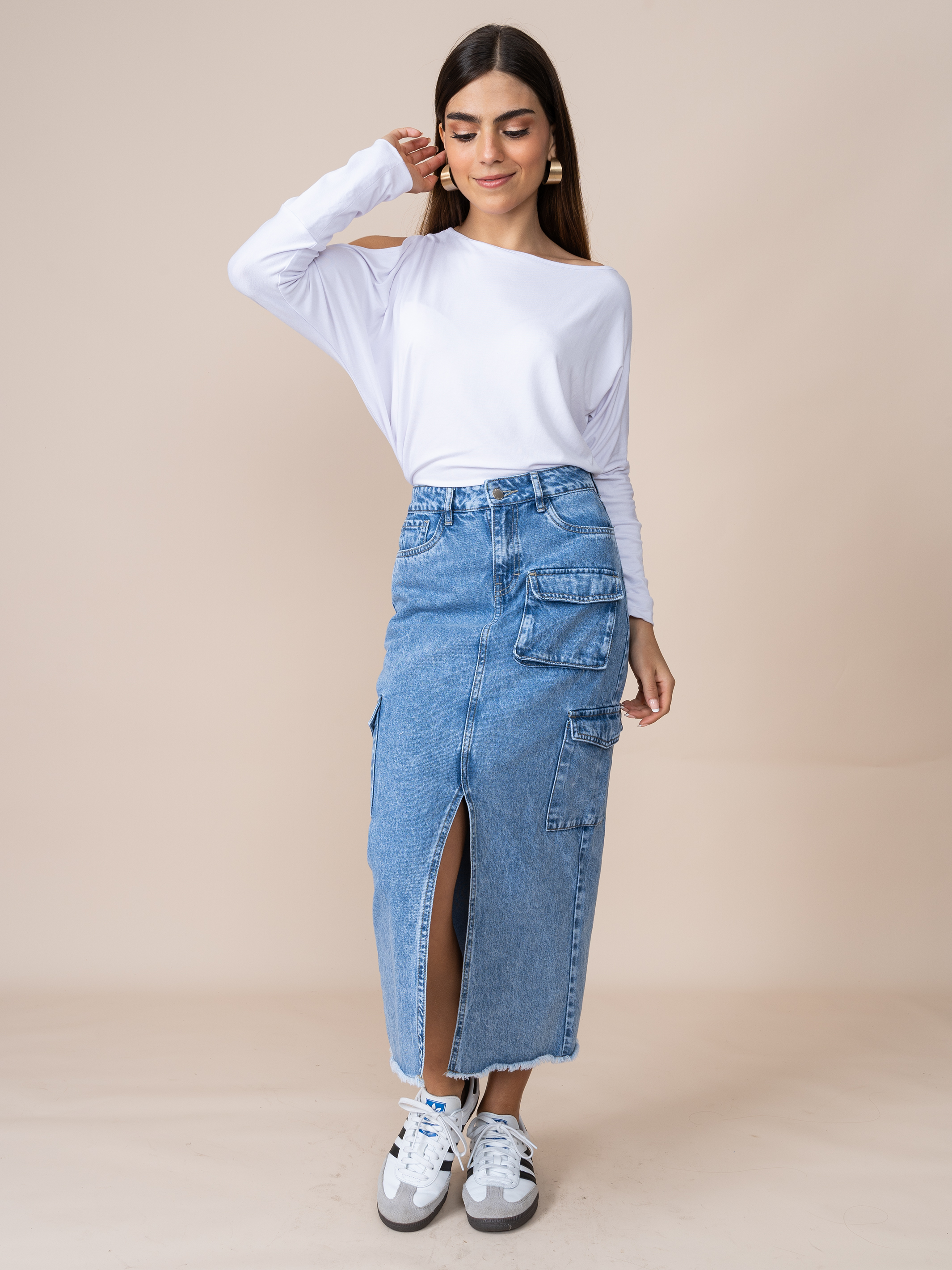 Falda Denim Sofia Azul