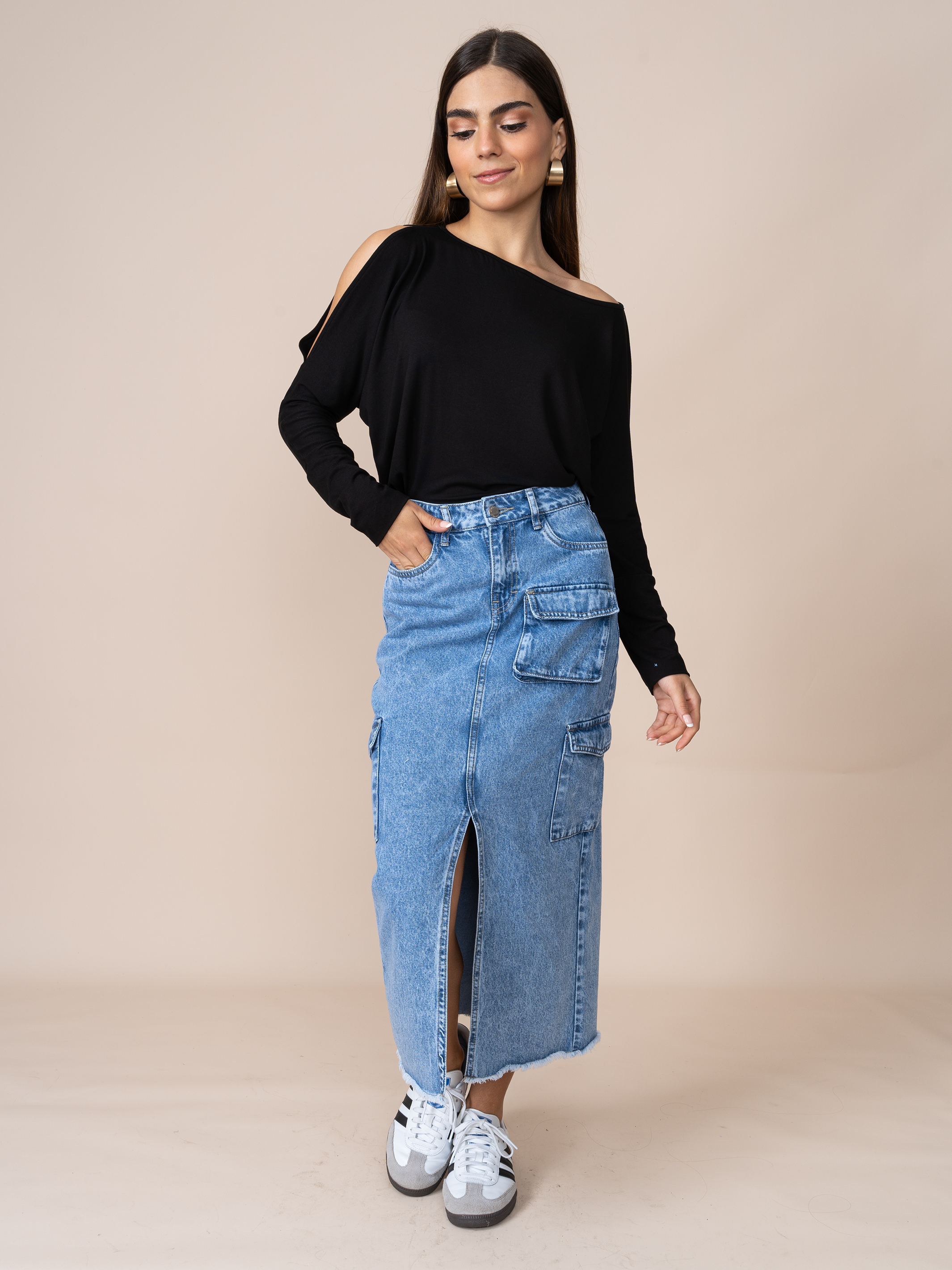Falda Denim Sofia Azul