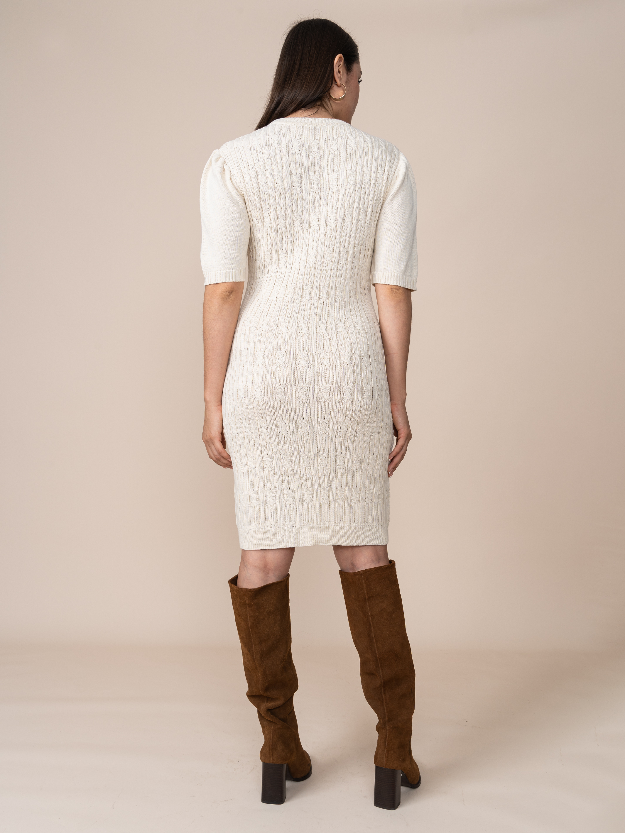 Vestido Tejido Nicole Beige