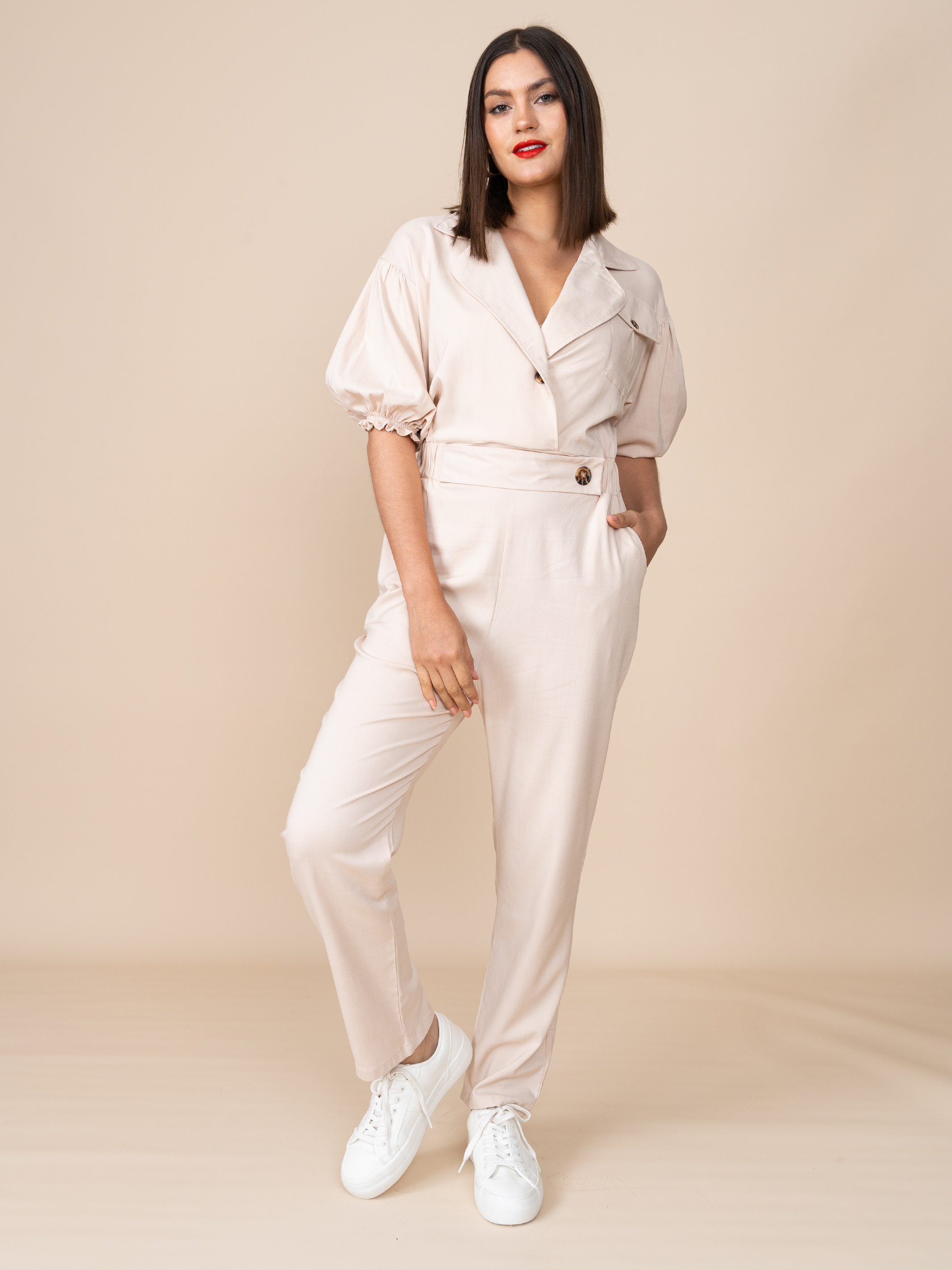 Enterizo Thalia Beige