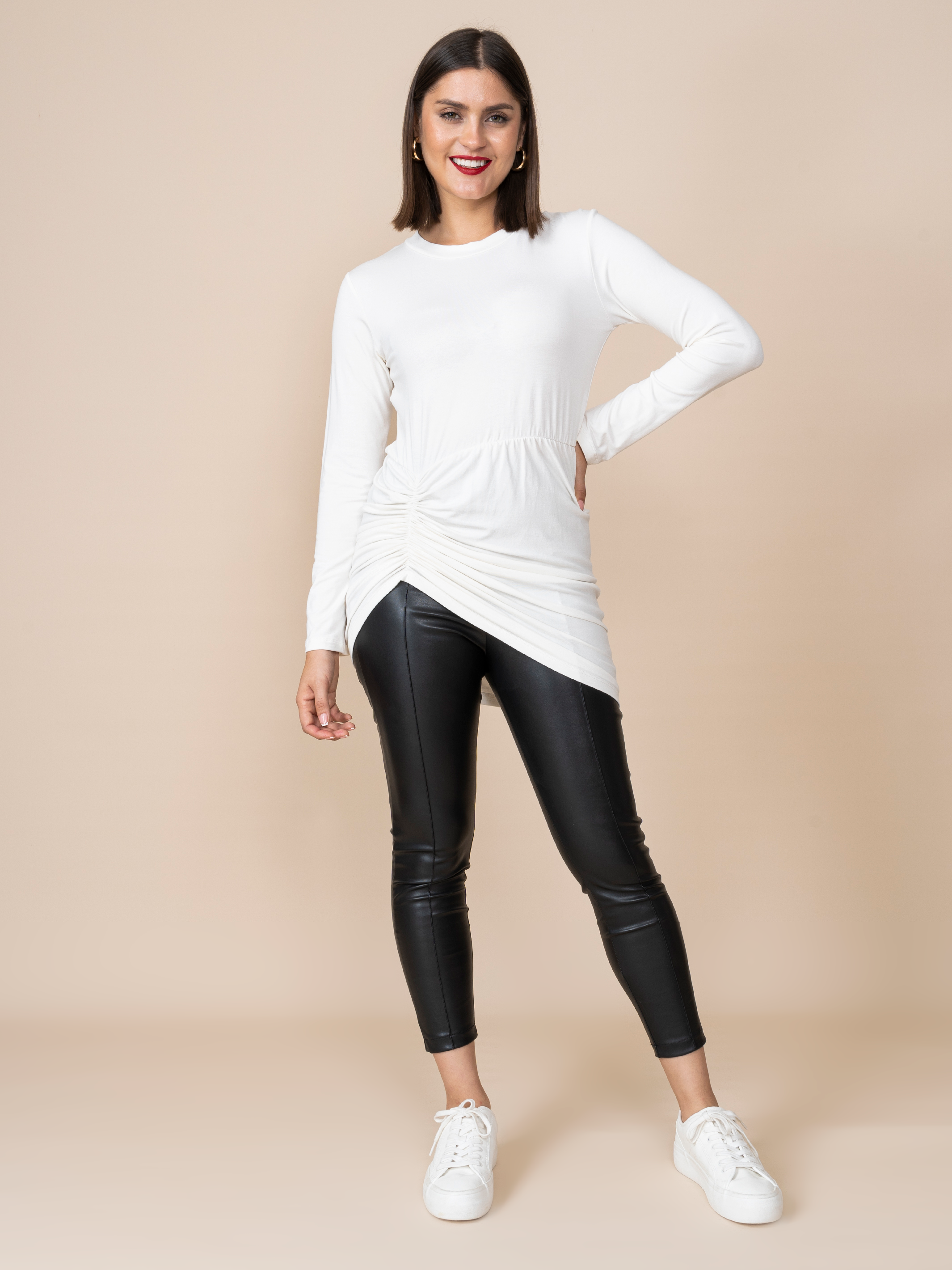 Leggins Cuerina Xime Negra