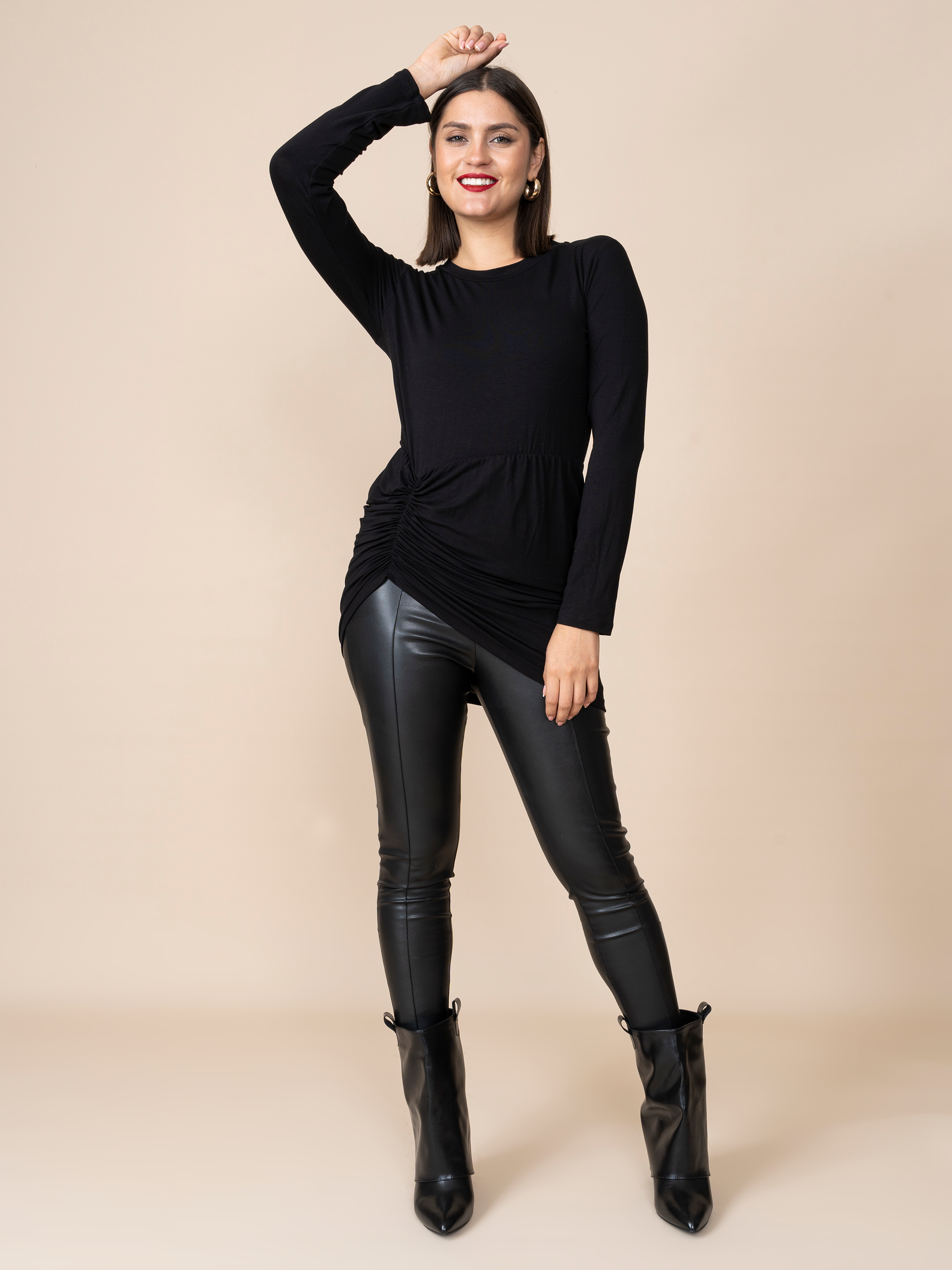 Leggins Cuerina Xime Negra