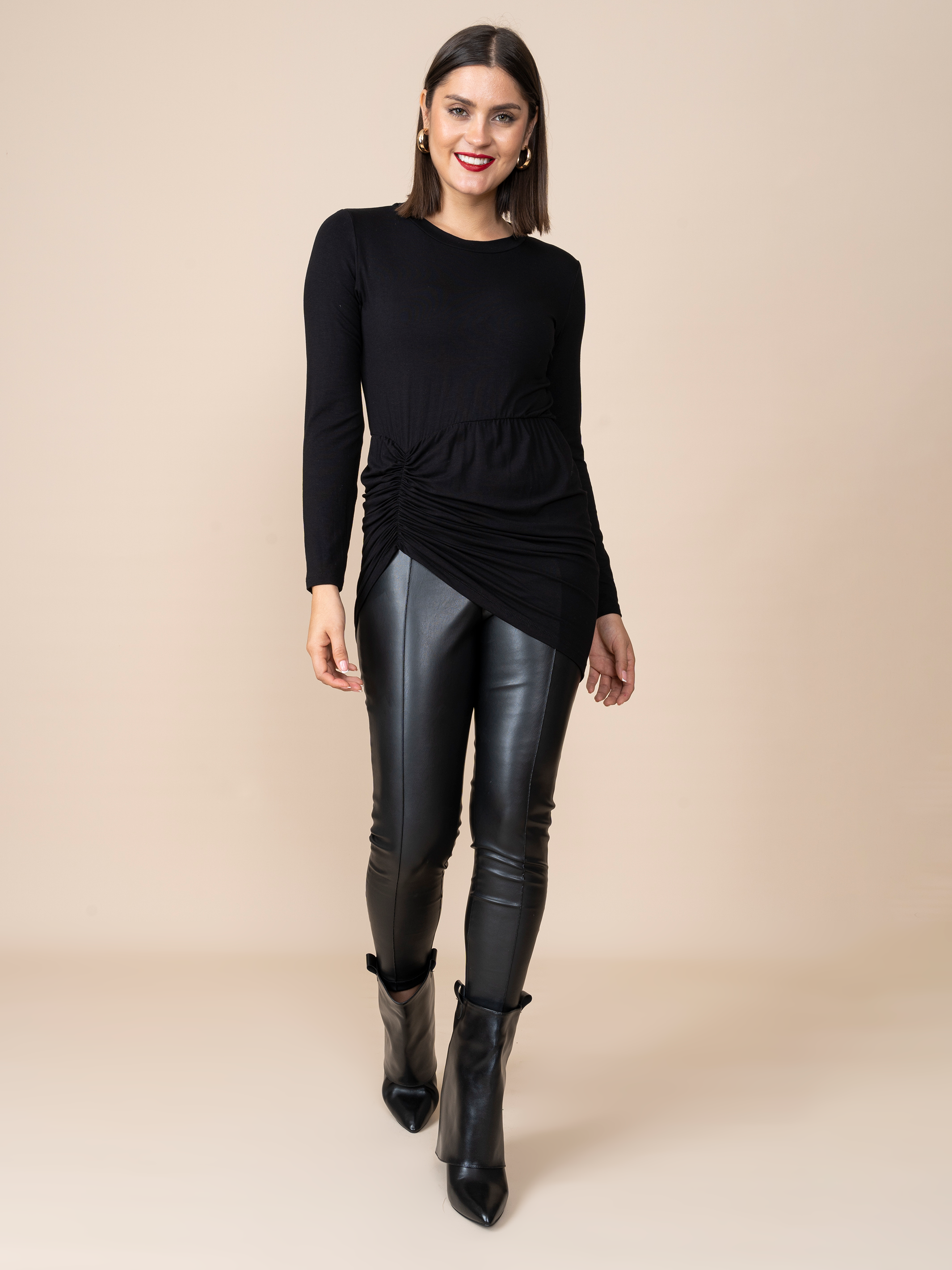 Leggins Cuerina Xime Negra