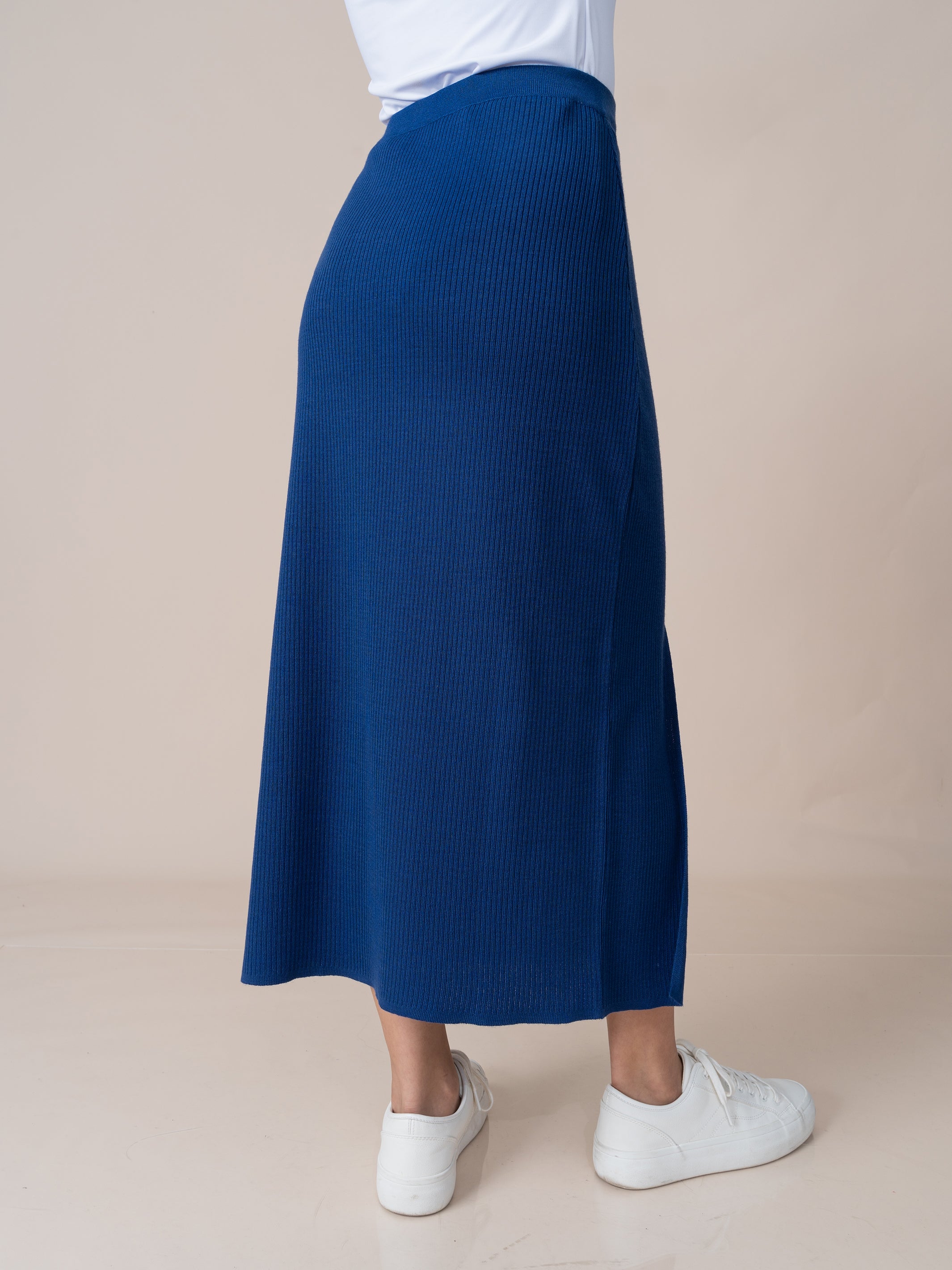 Falda Tejida Claudia Azul