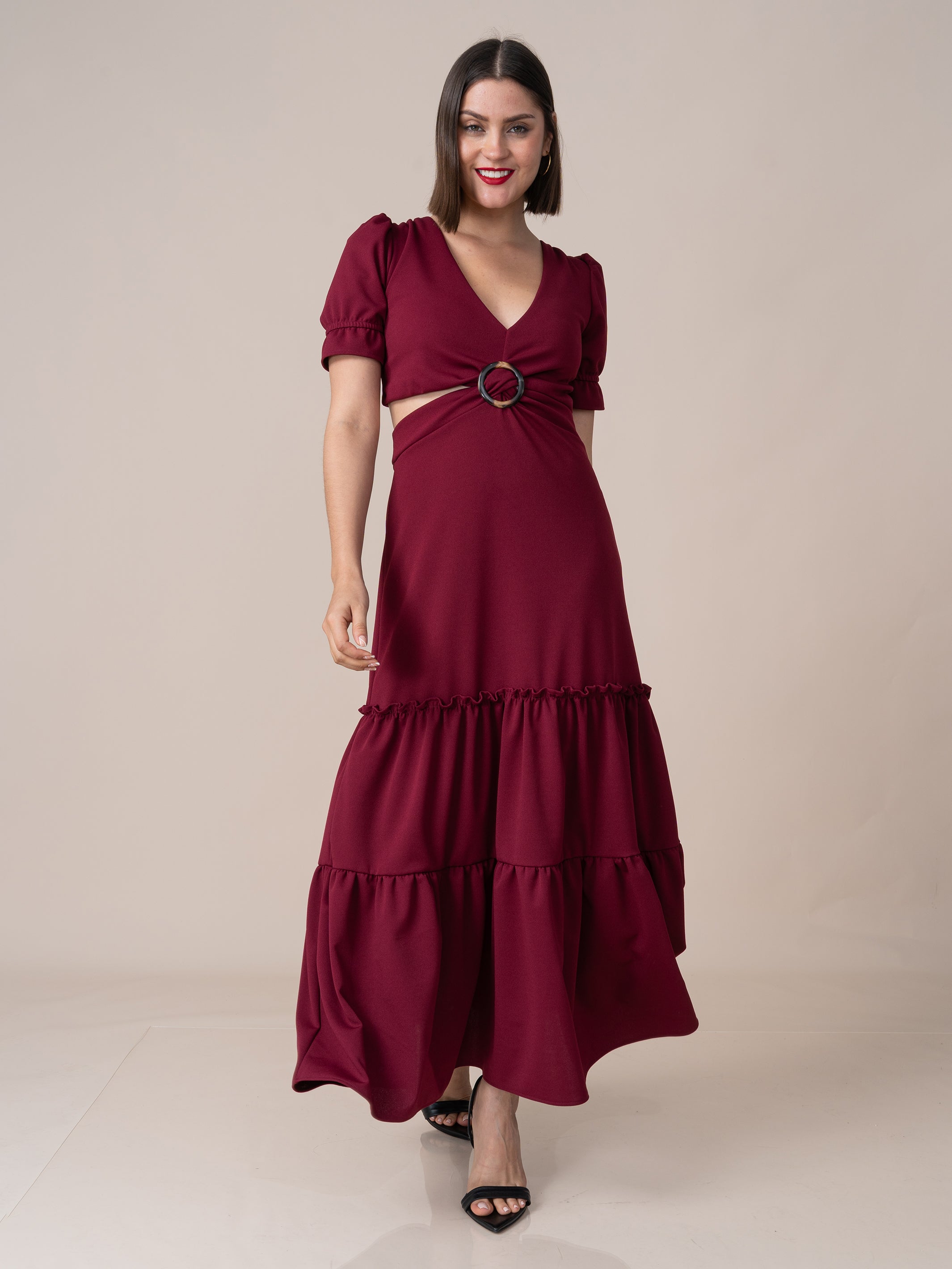 Vestido Nohelia Guinda