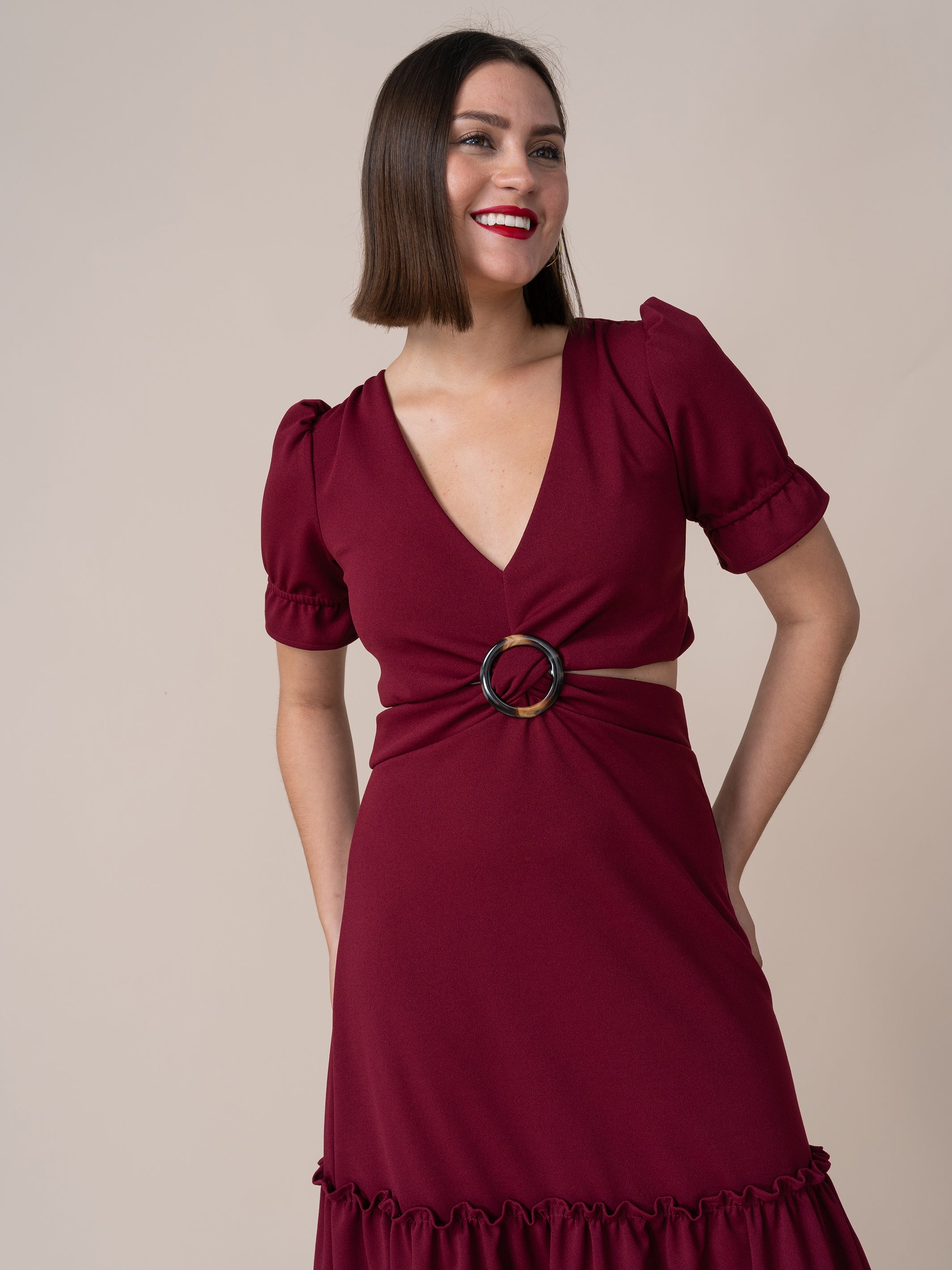 Vestido Nohelia Guinda