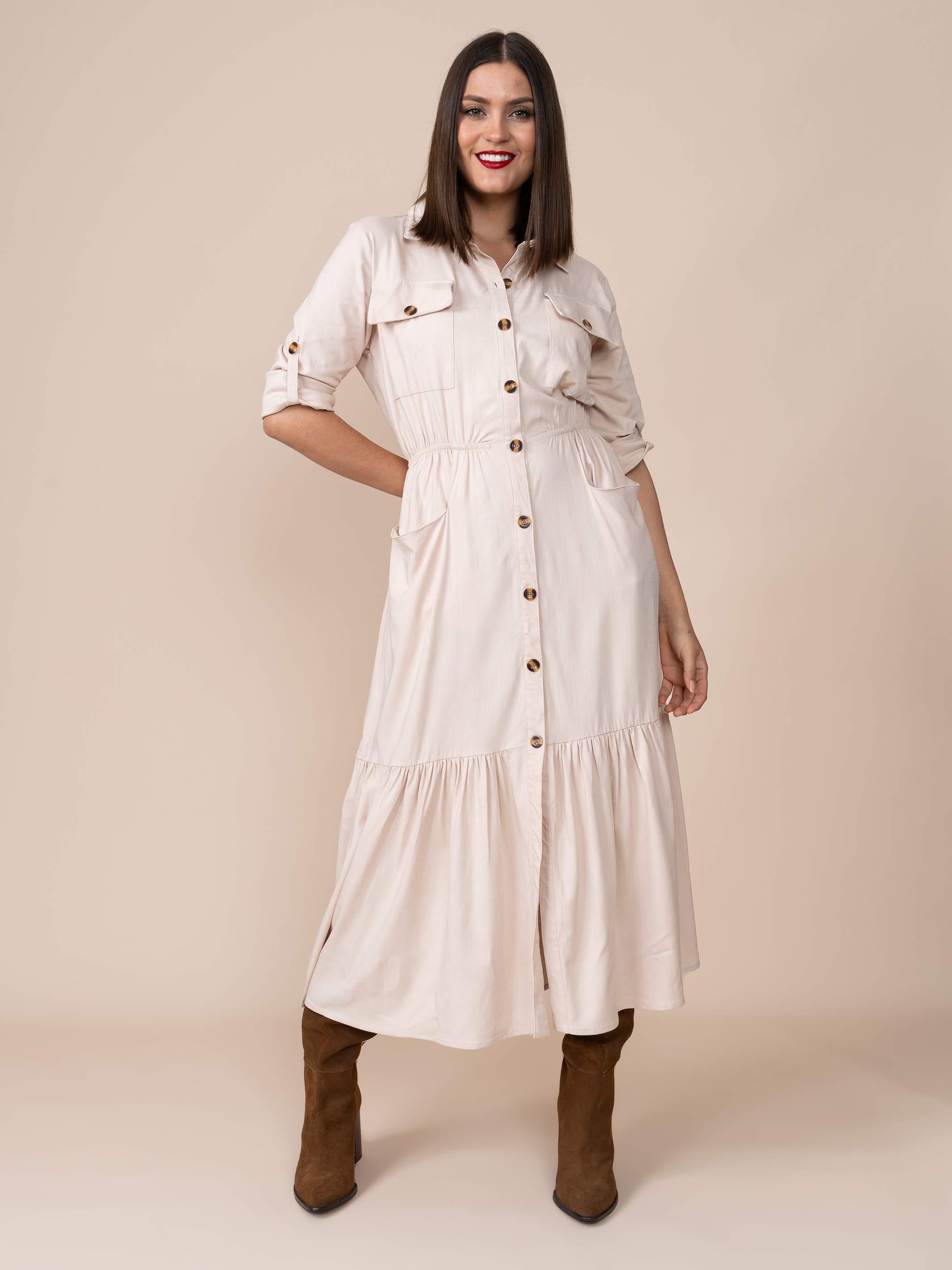Vestido Xiomara Beige