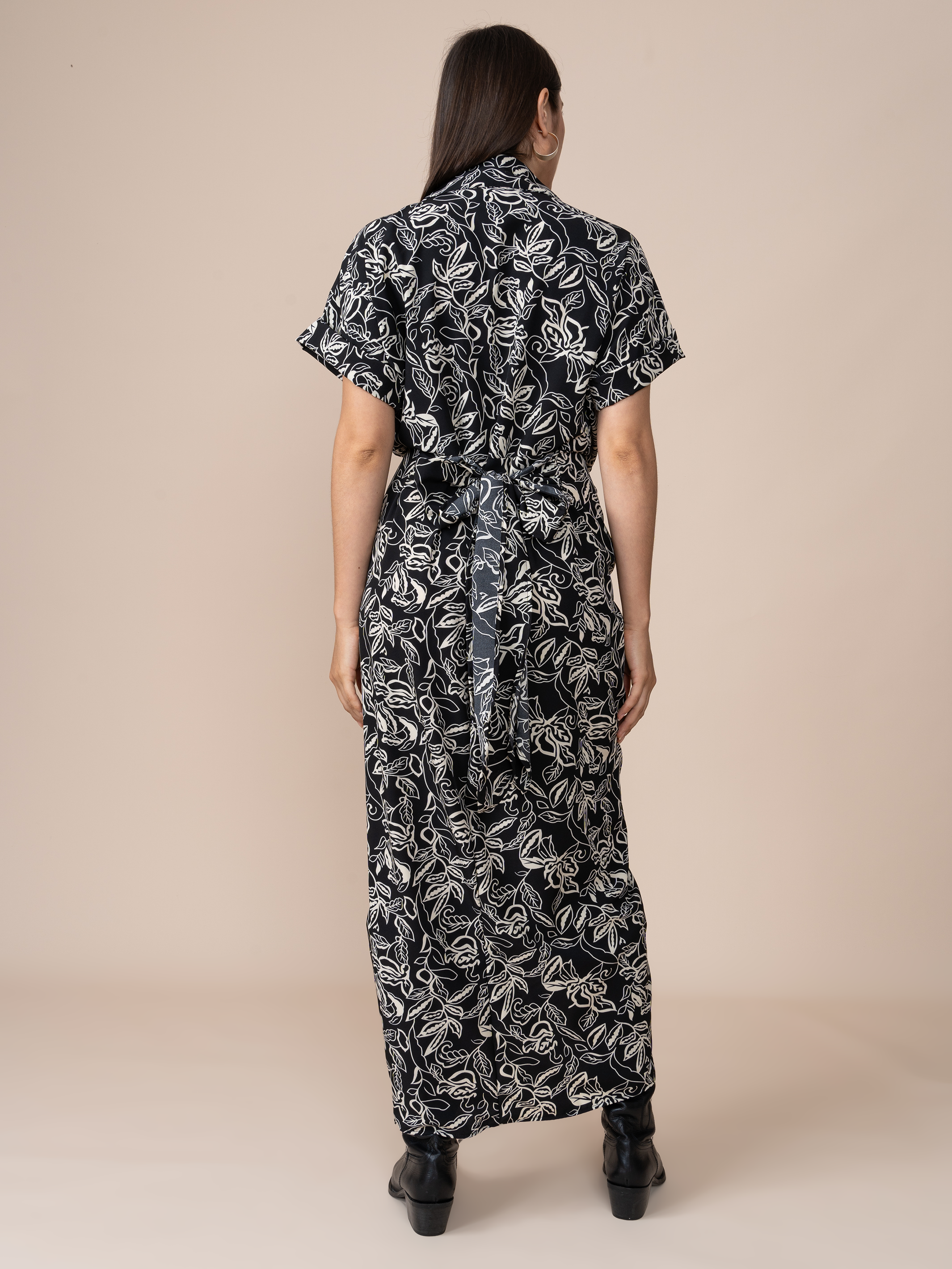 Vestido Patricia Estampado Negro
