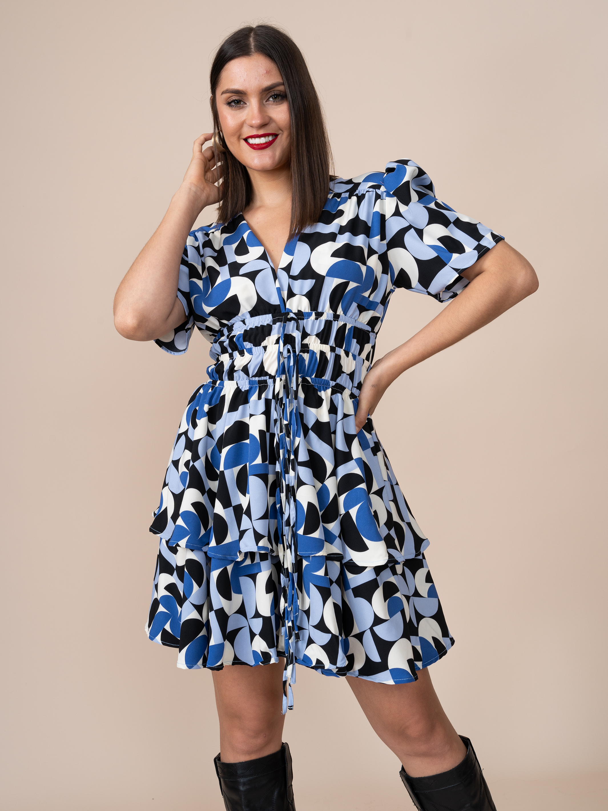 Vestido Amy Estampado Azul