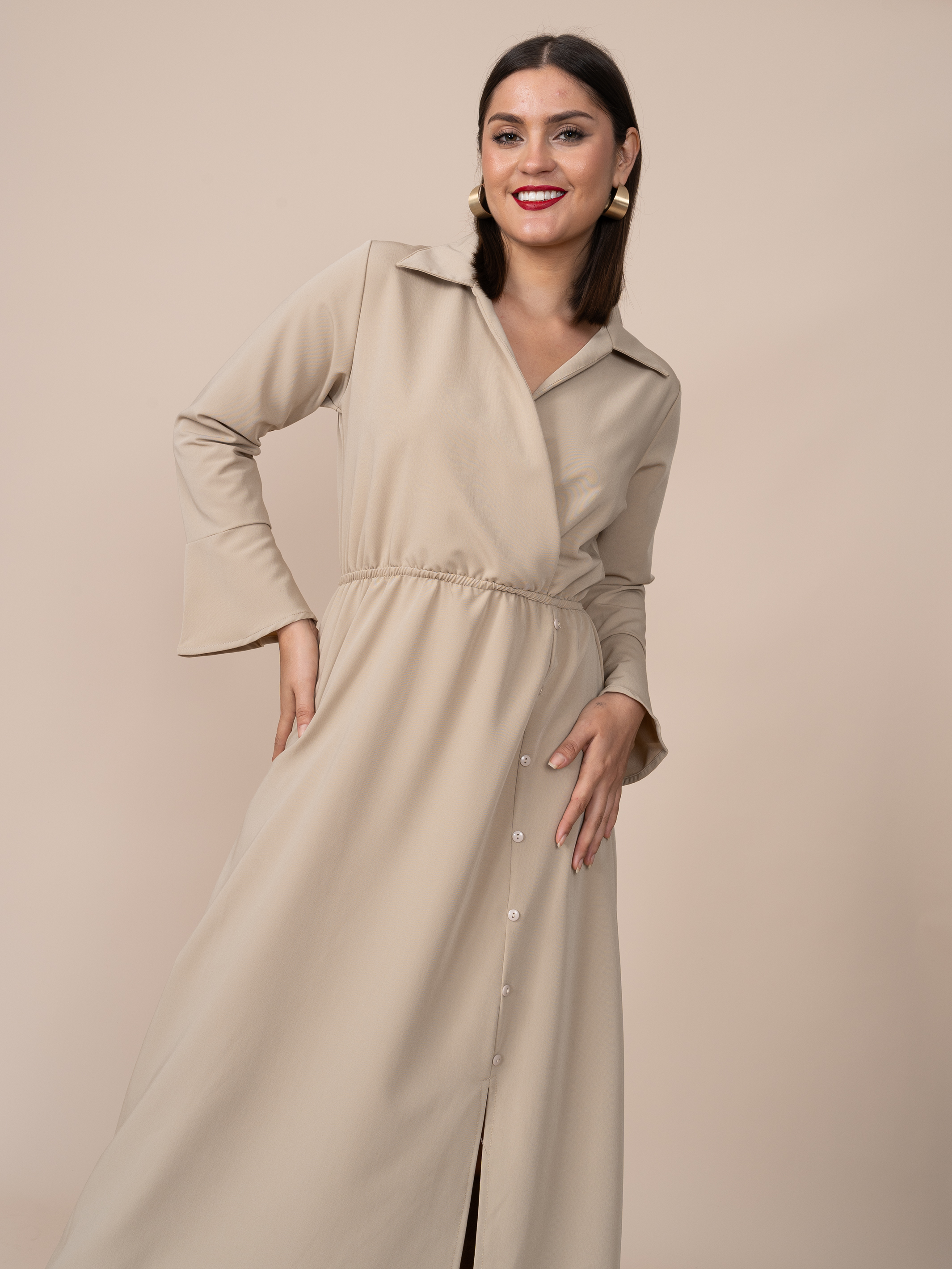 Vestido Carolina Beige