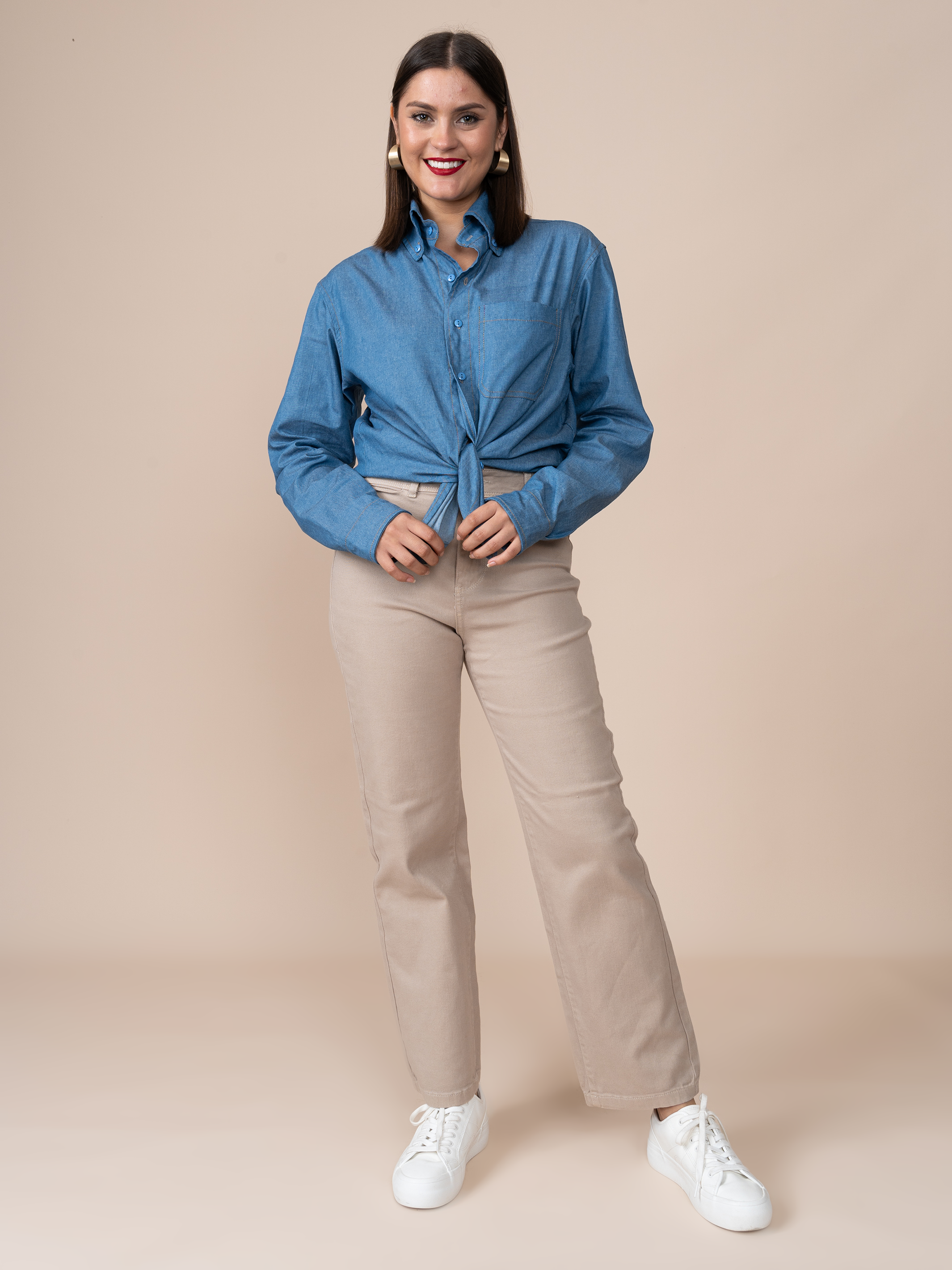 Camisa Chambray Laura Azul