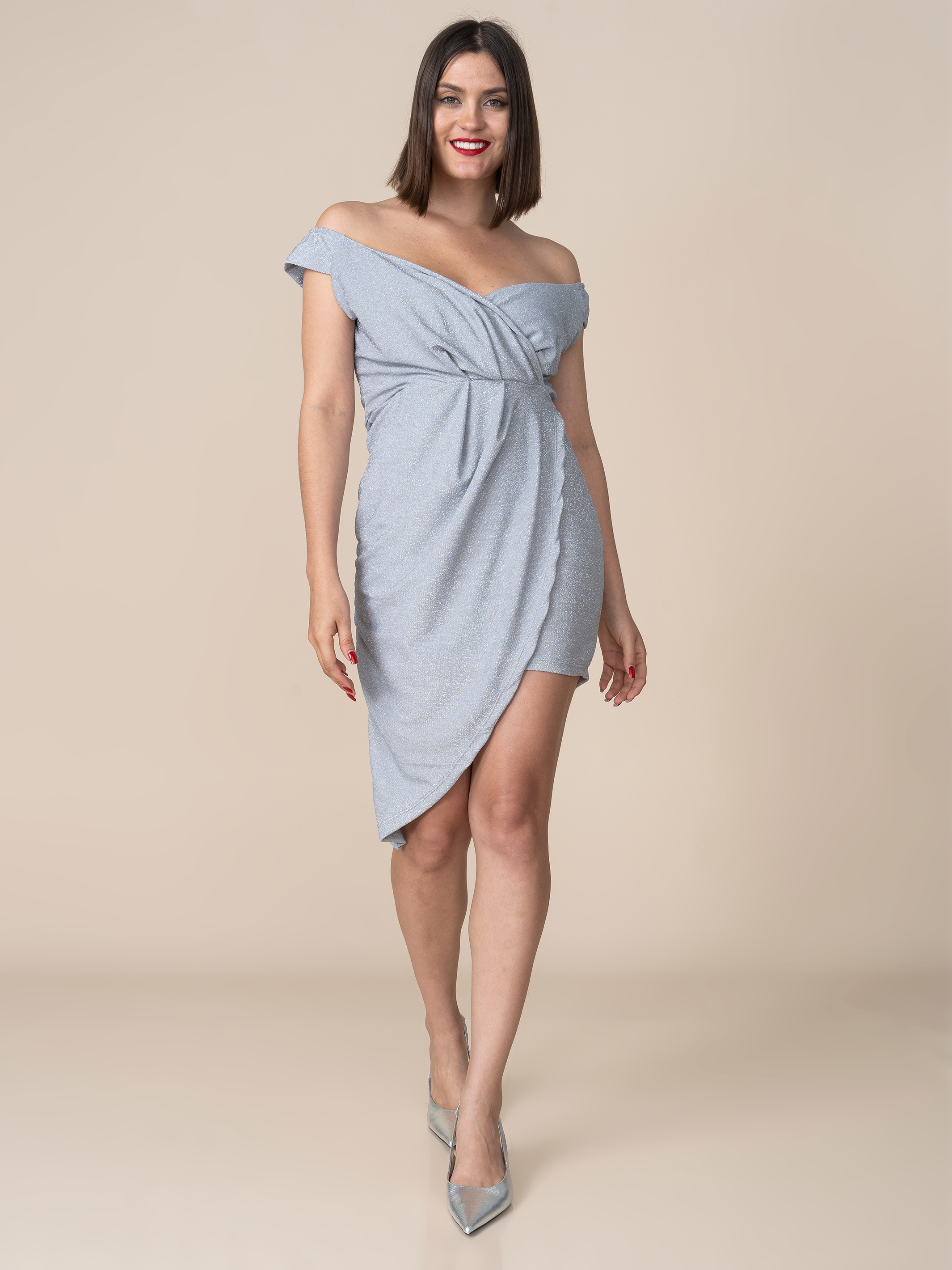 Vestido Tulipan Plateado