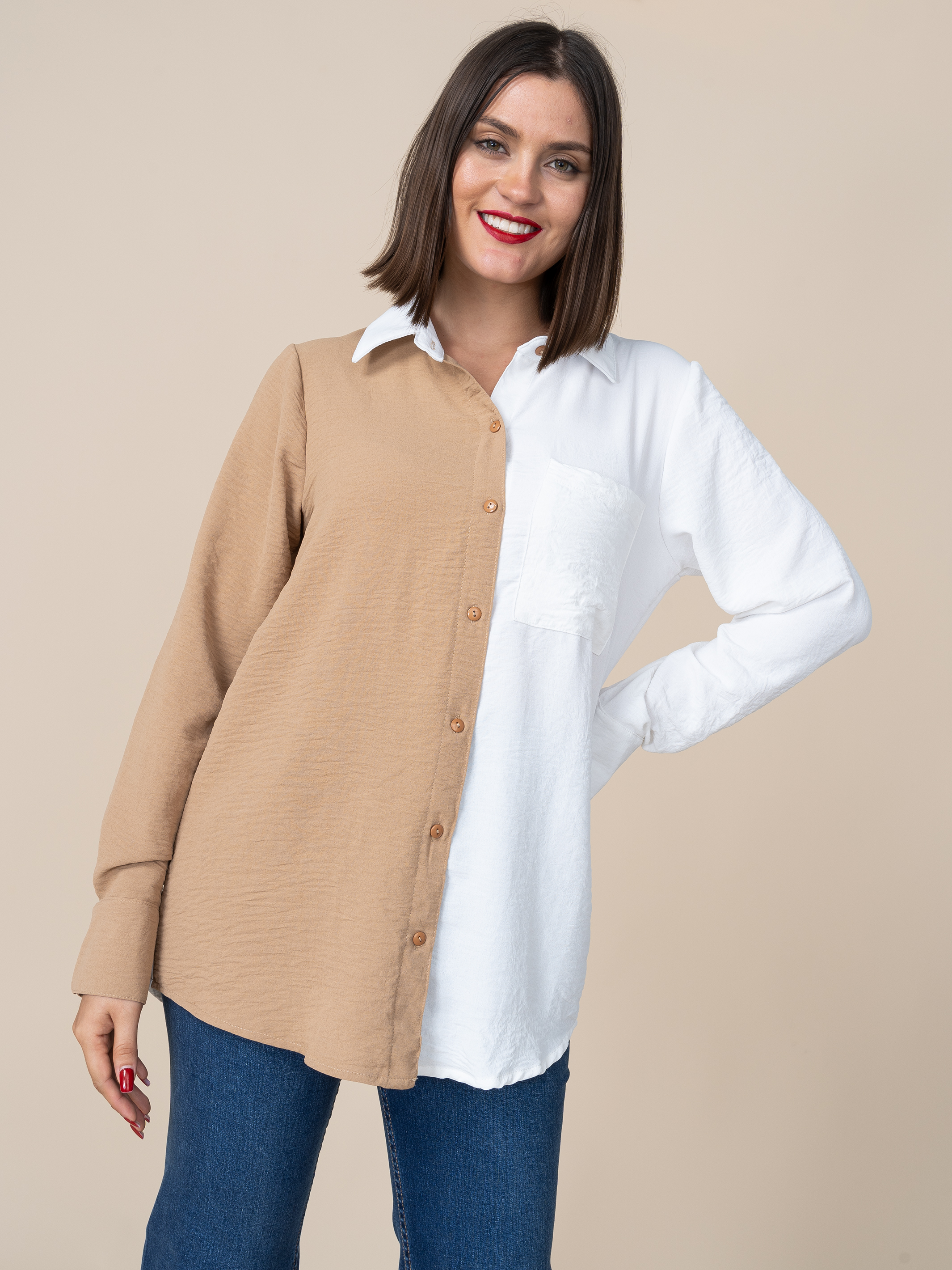 Blusa Karina Hueso/Beige