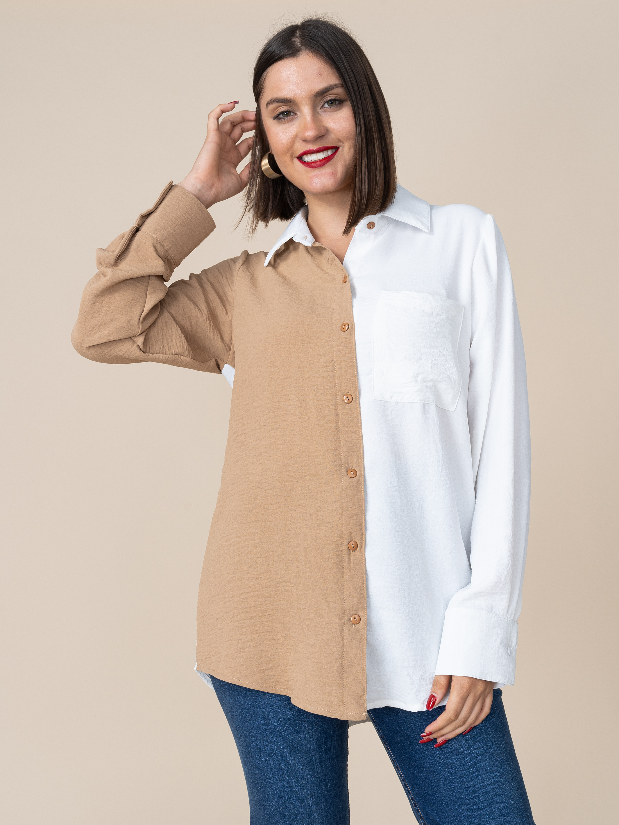 Blusa Karina Hueso/Beige