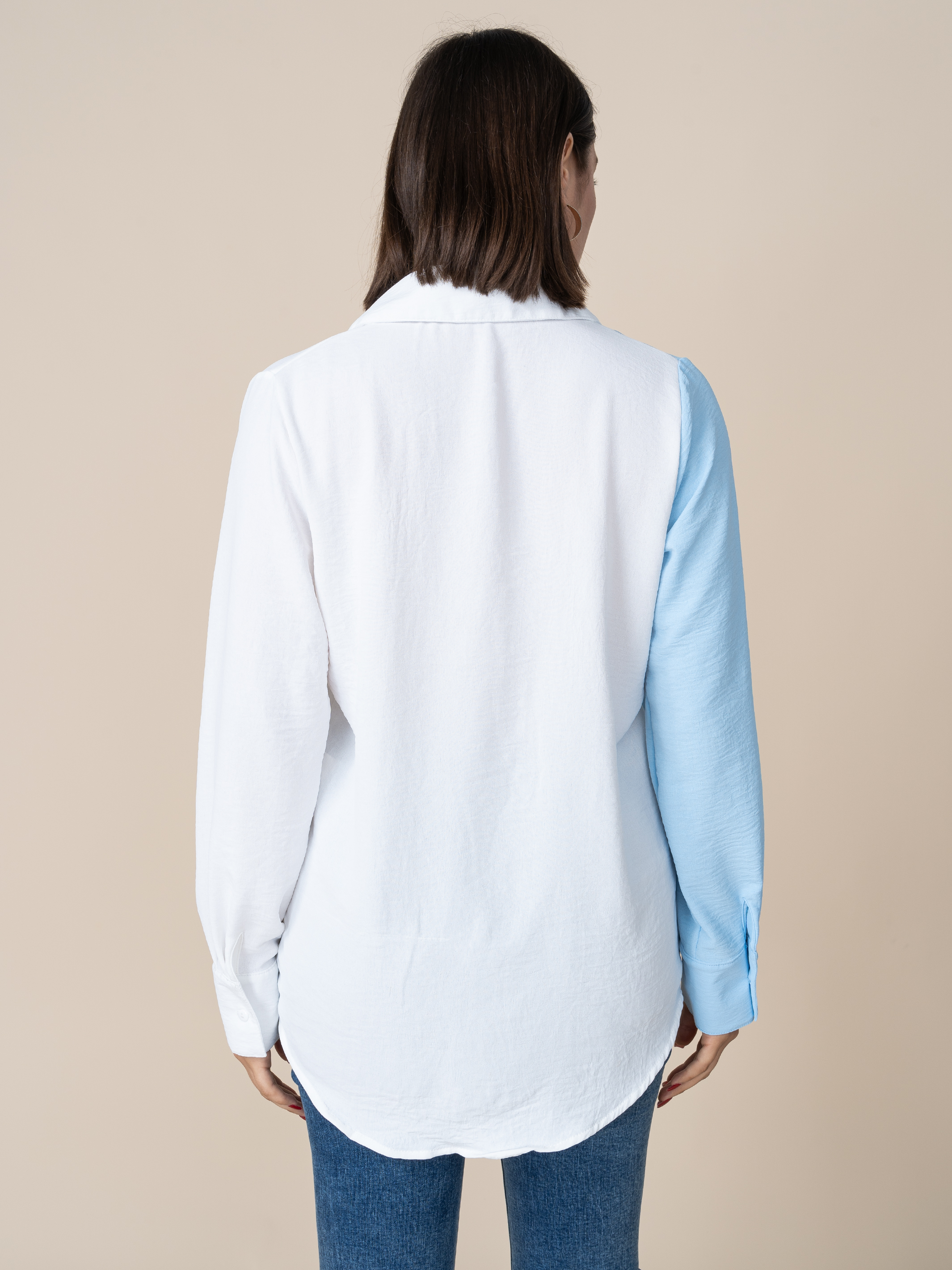 Blusa Karina Hueso/Celeste