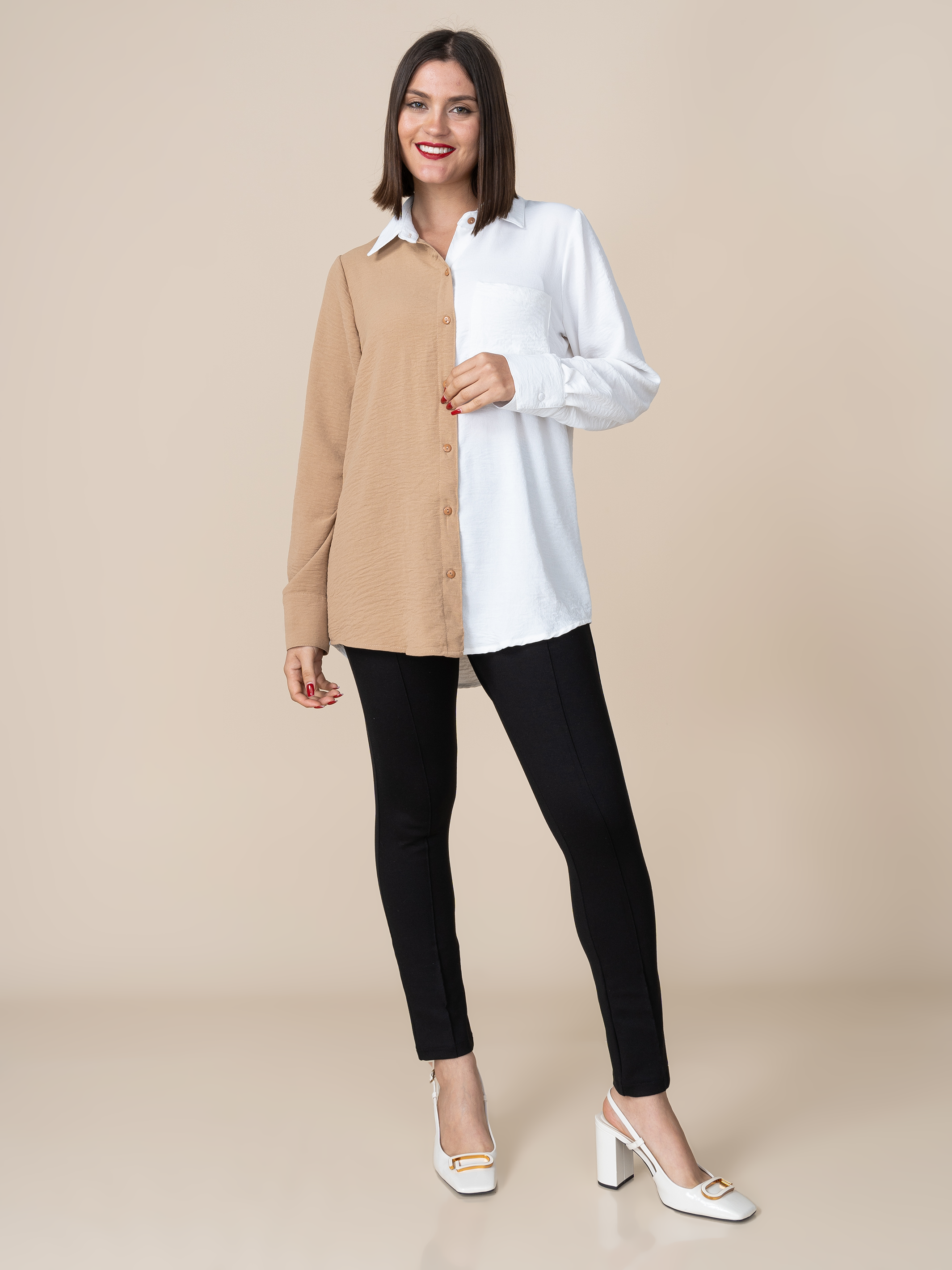 Blusa Karina Hueso/Beige
