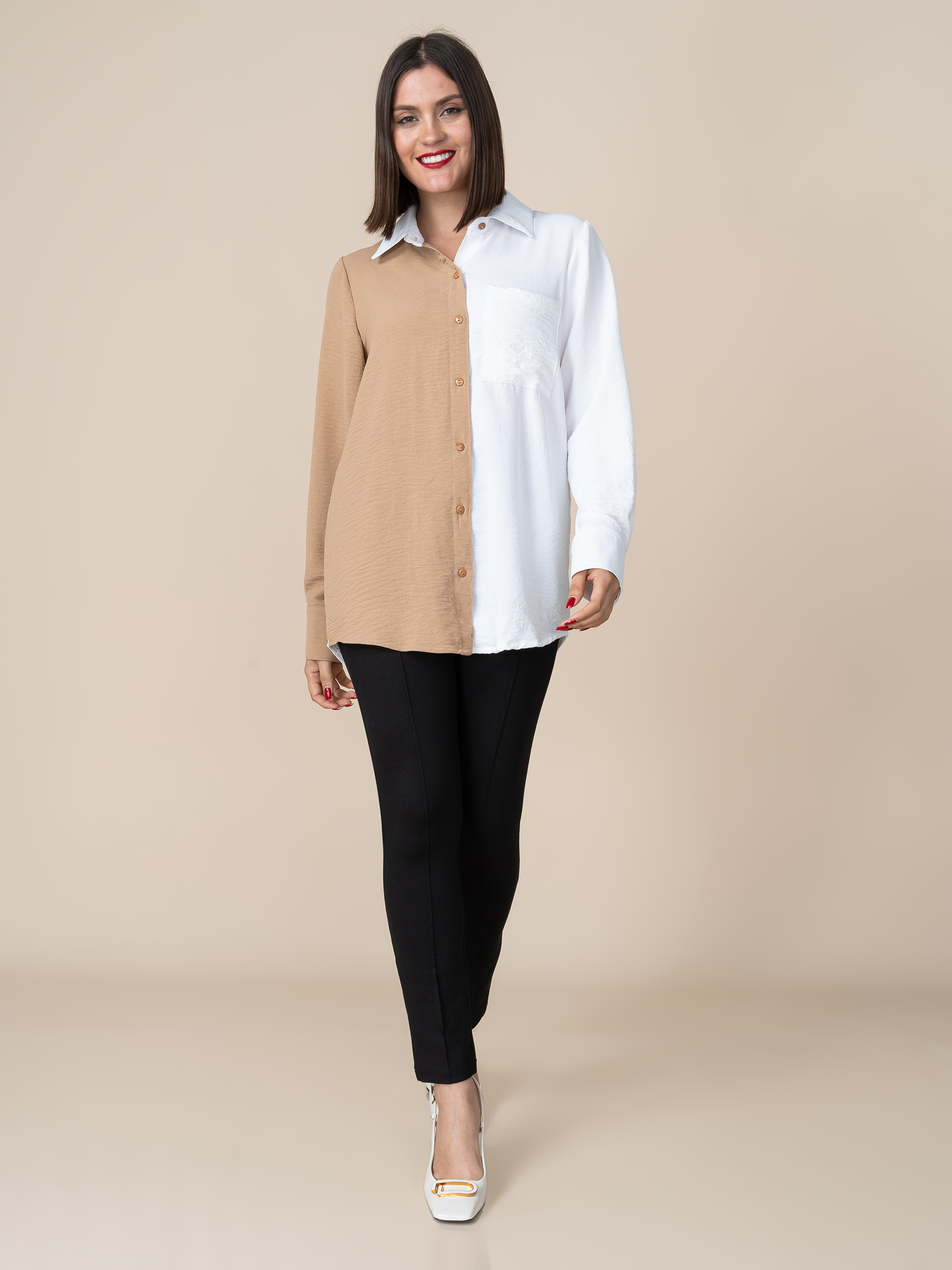 Blusa Karina Hueso/Beige