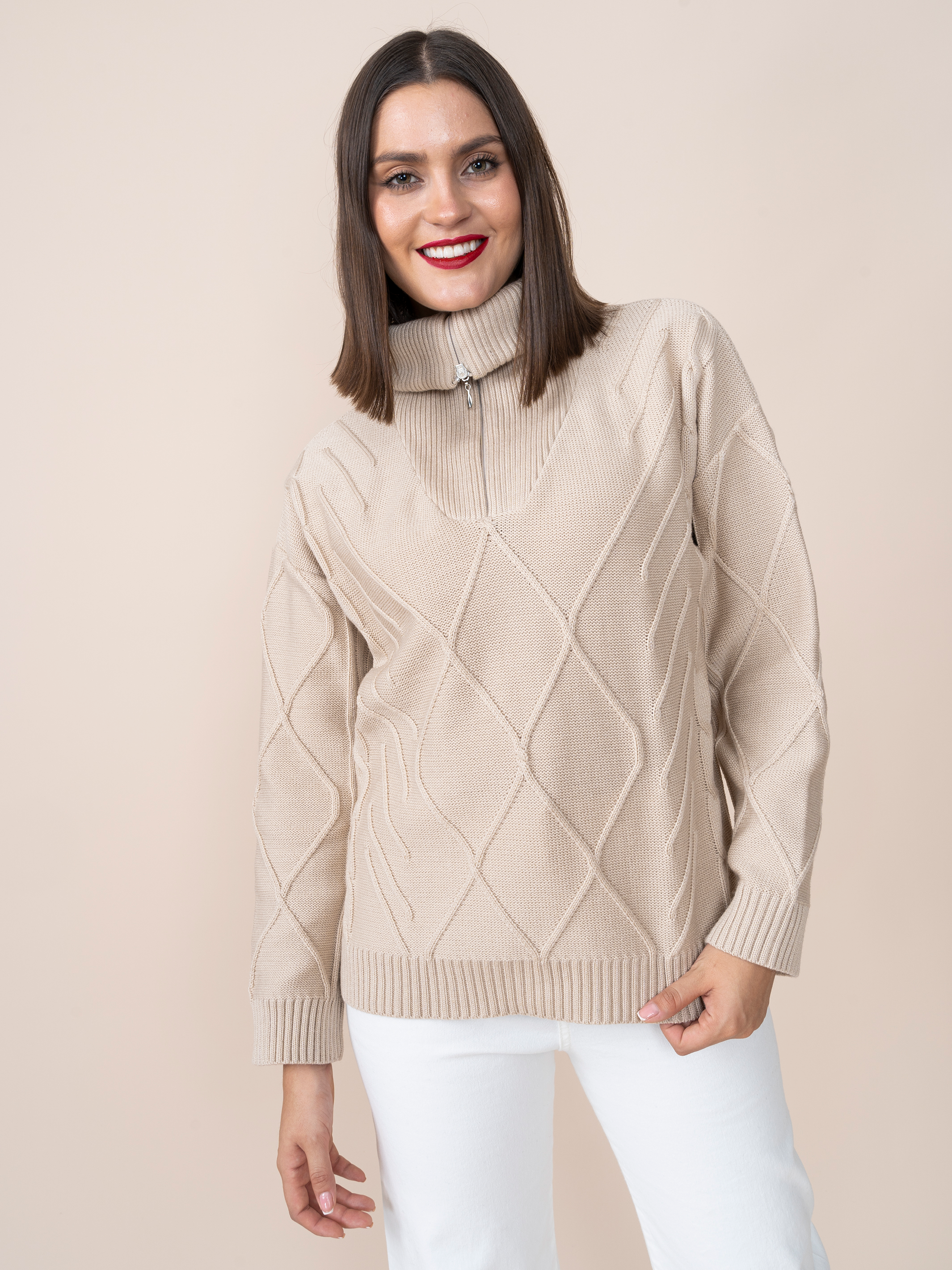 Chompa Tejida Cynthia Beige