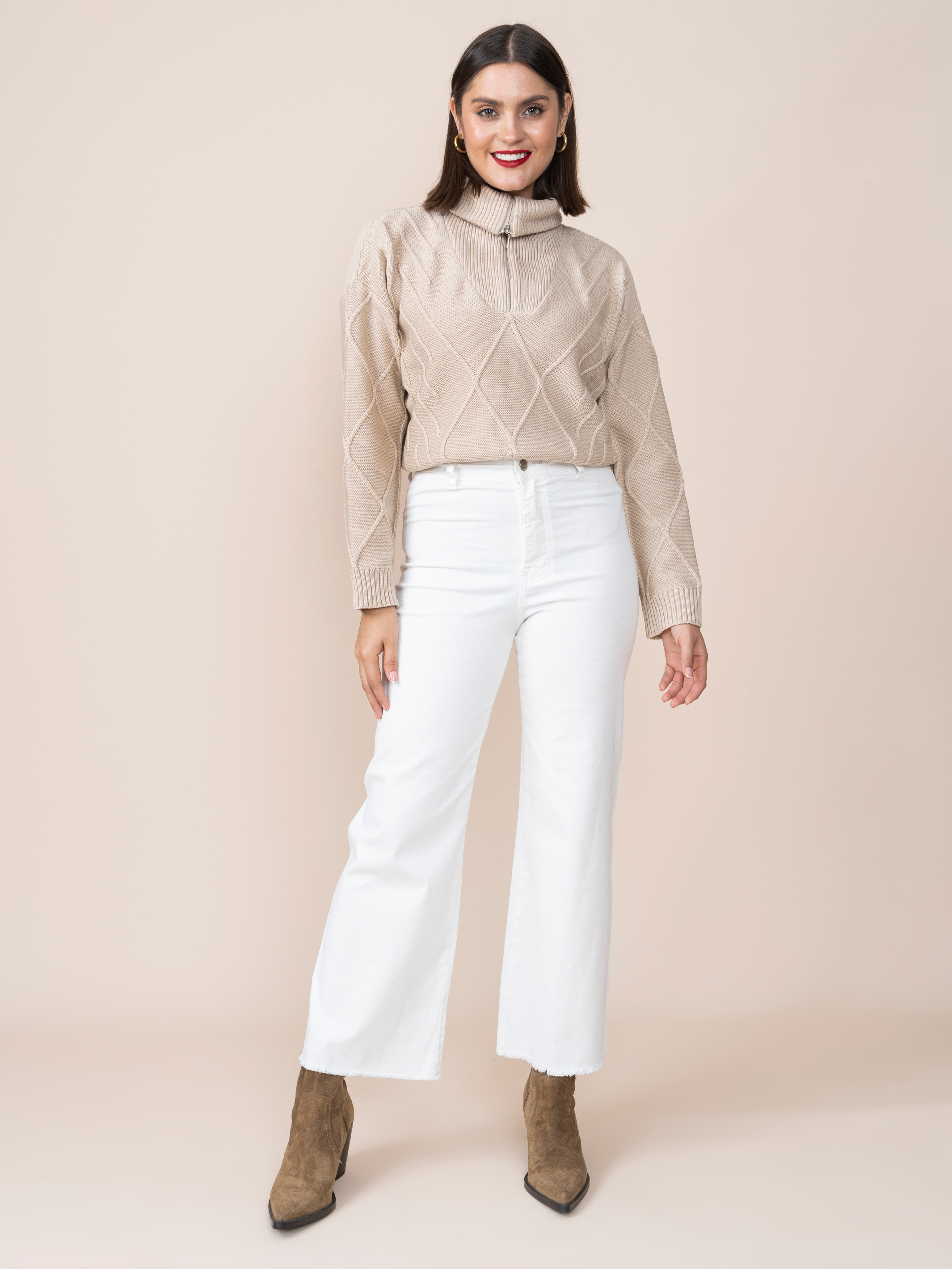 Chompa Tejida Cynthia Beige