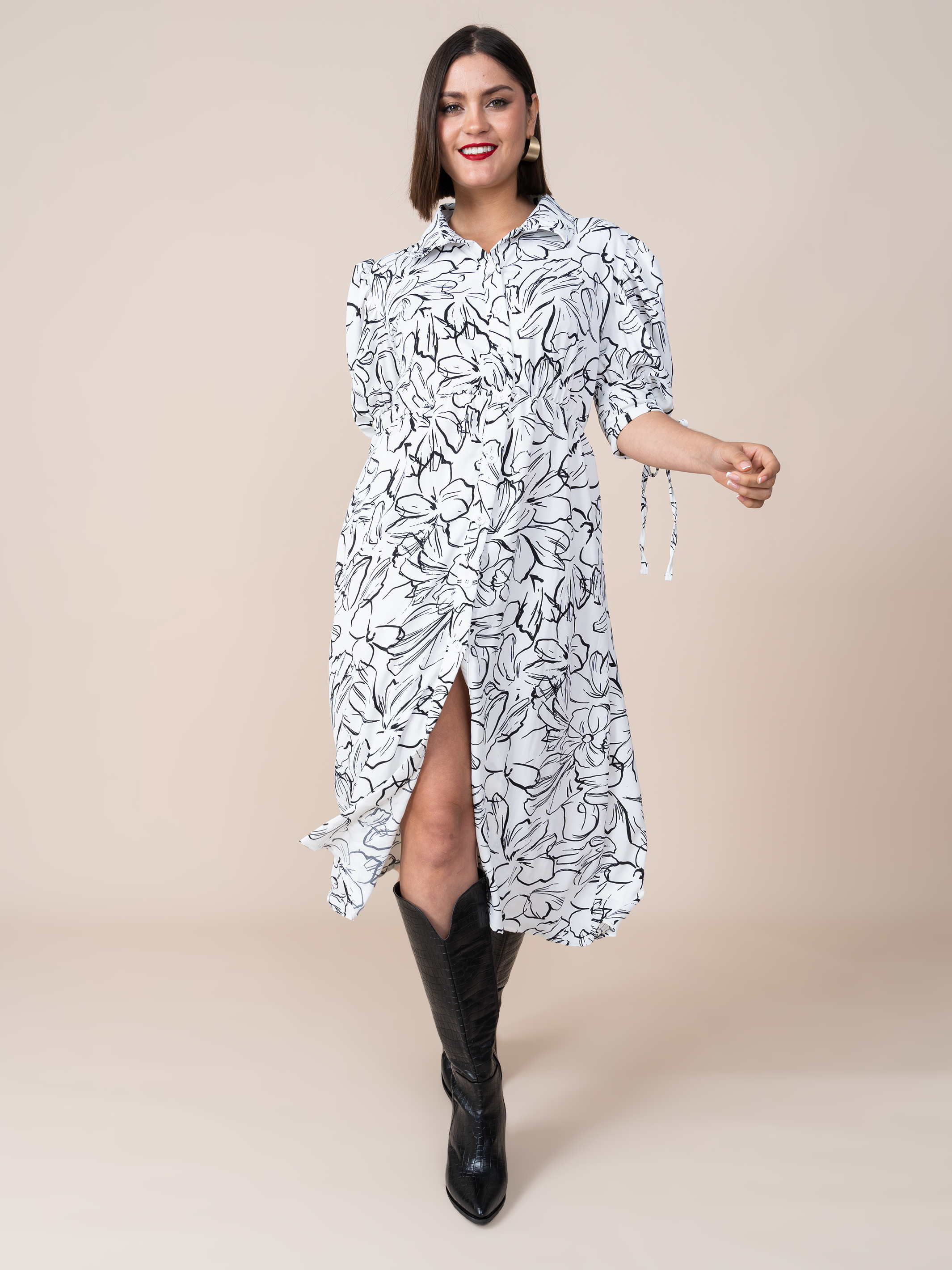 Vestido Angela Estampado Blanco