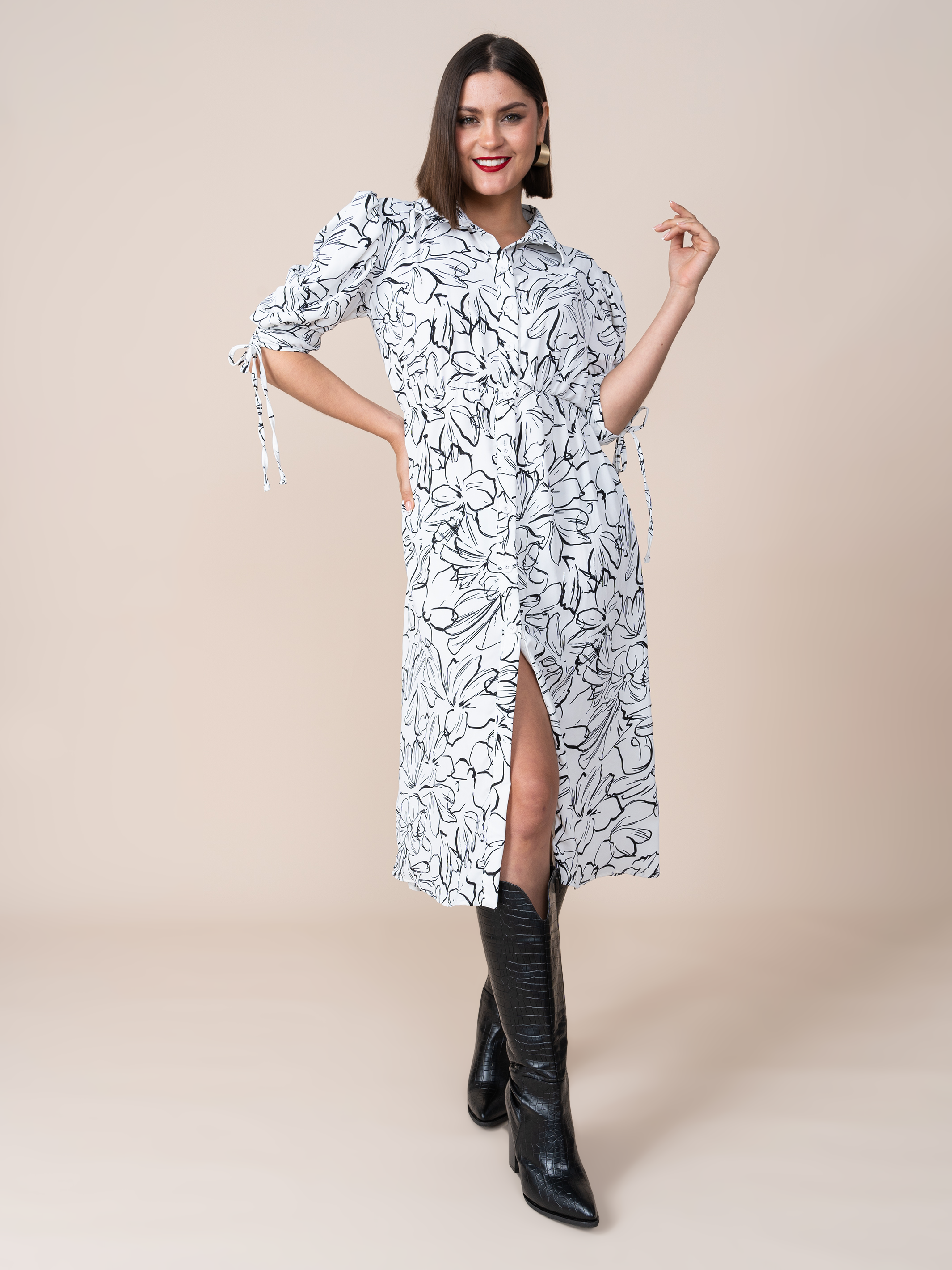 Vestido Angela Estampado Blanco