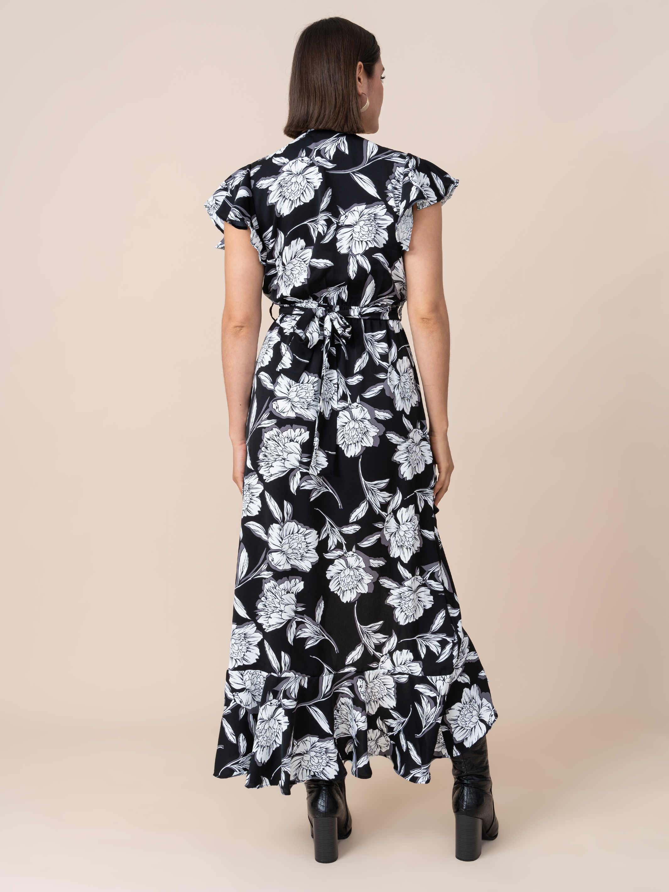 Vestido Karina Estampado Negro