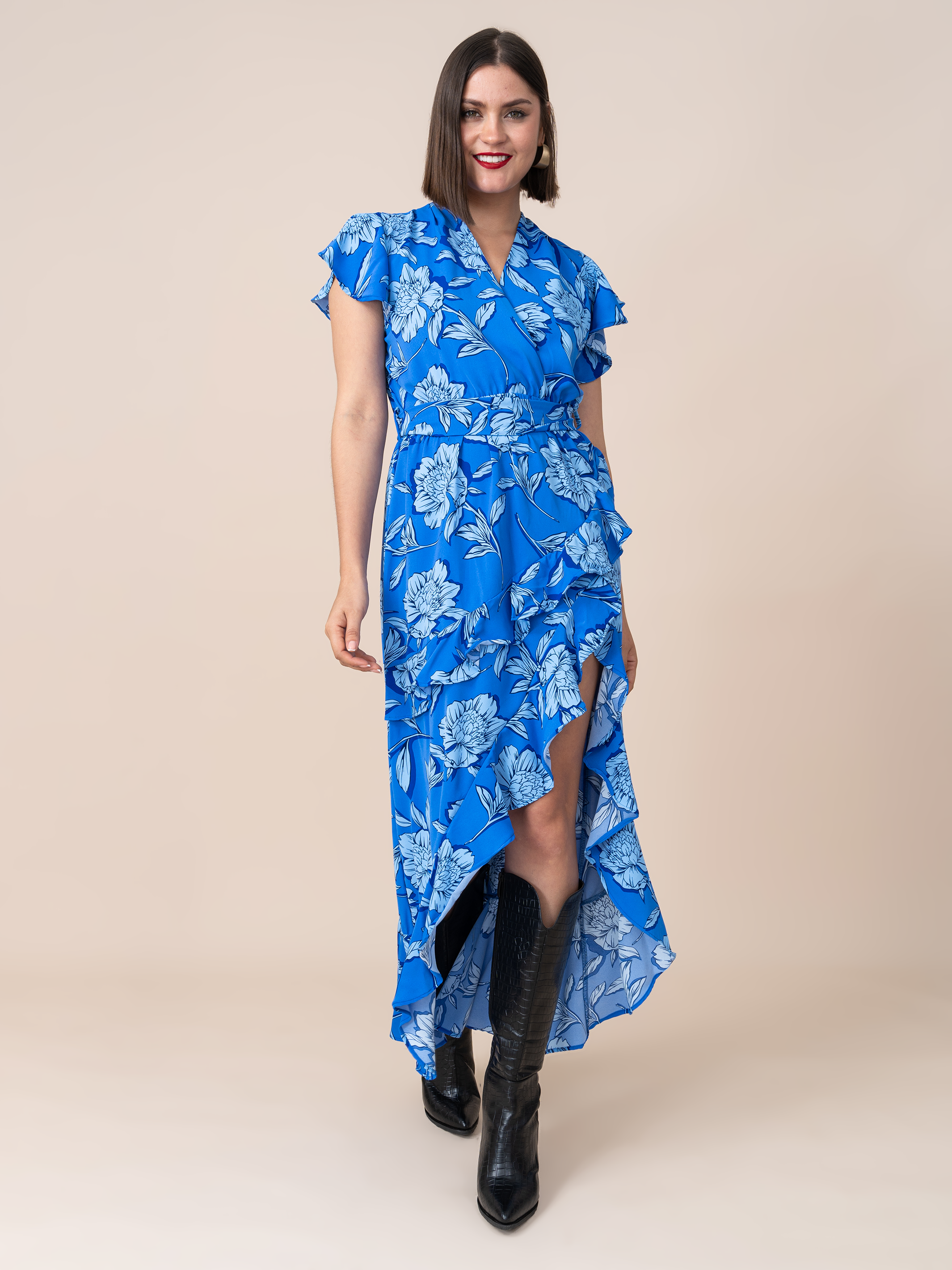 Vestido Karina Estampado Azul