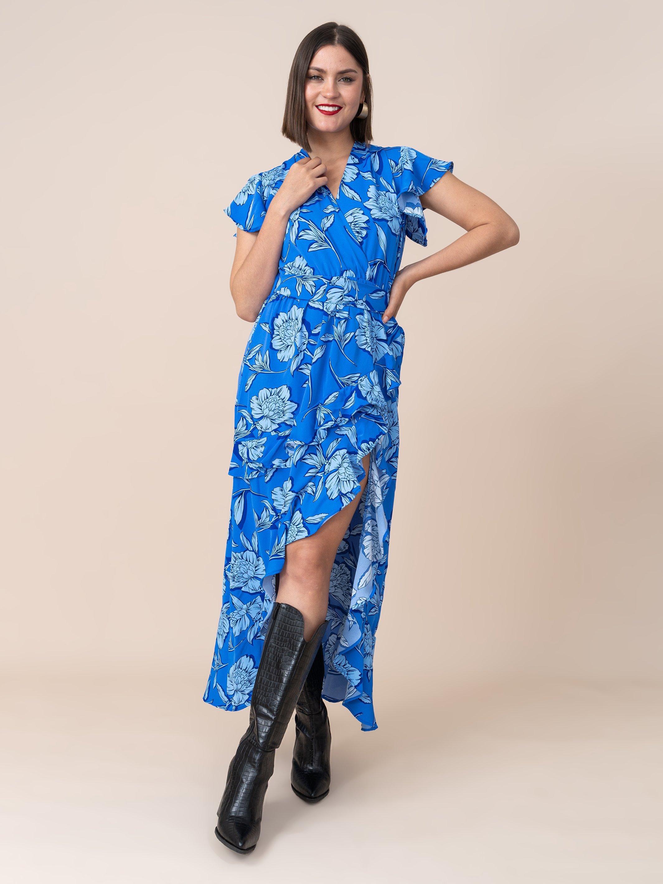 Vestido Karina Estampado Azul