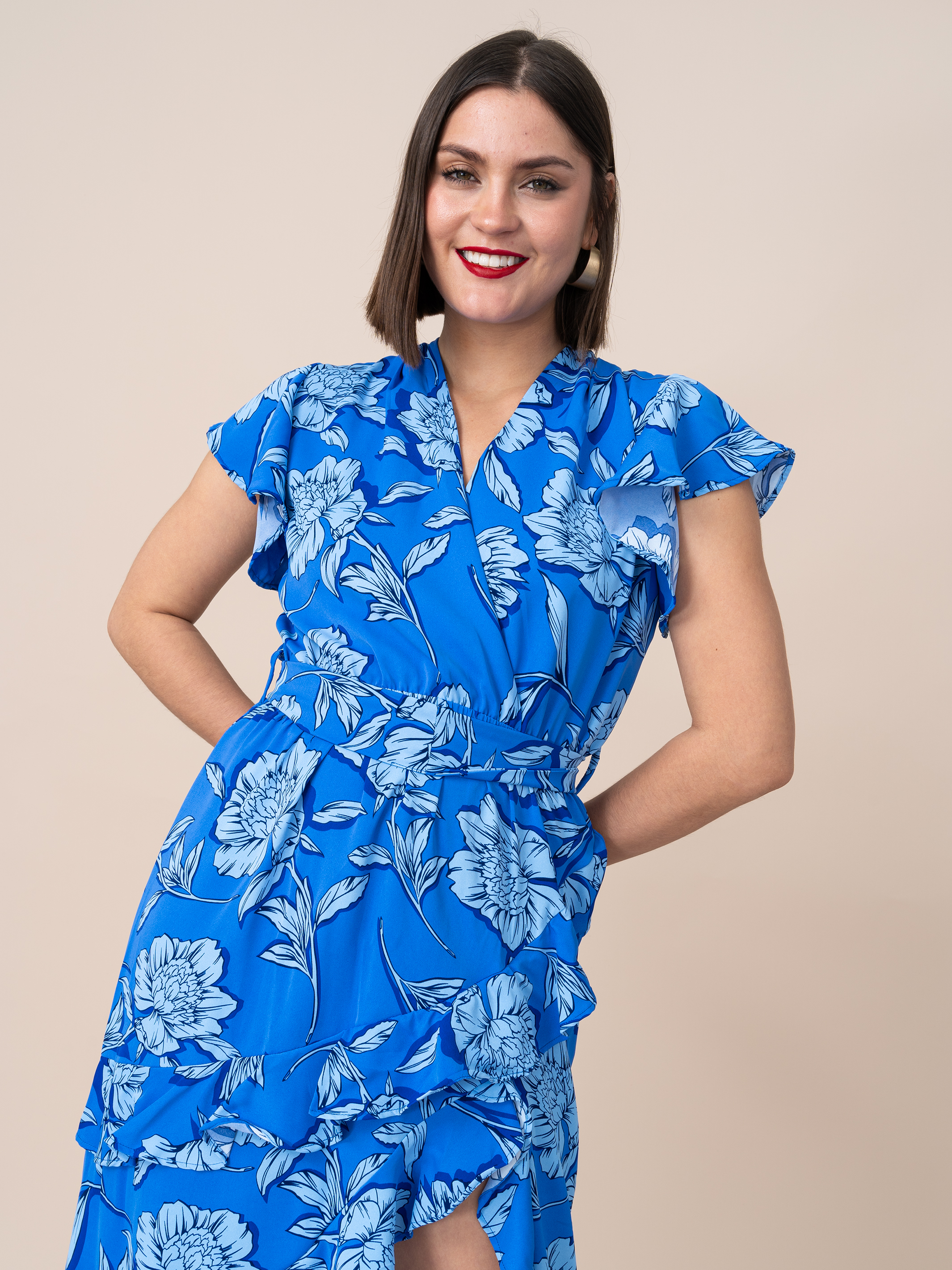 Vestido Karina Estampado Azul