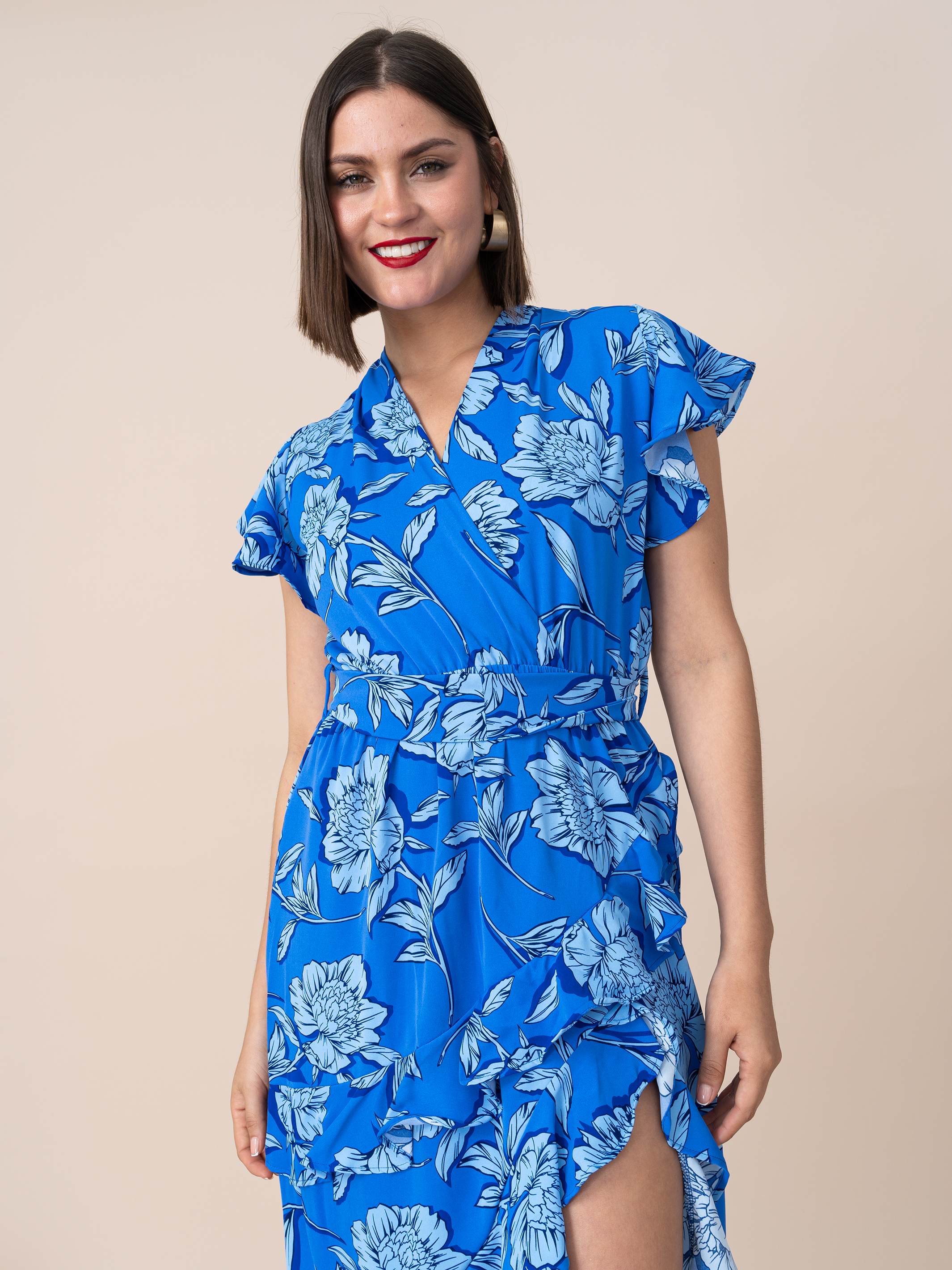 Vestido Karina Estampado Azul