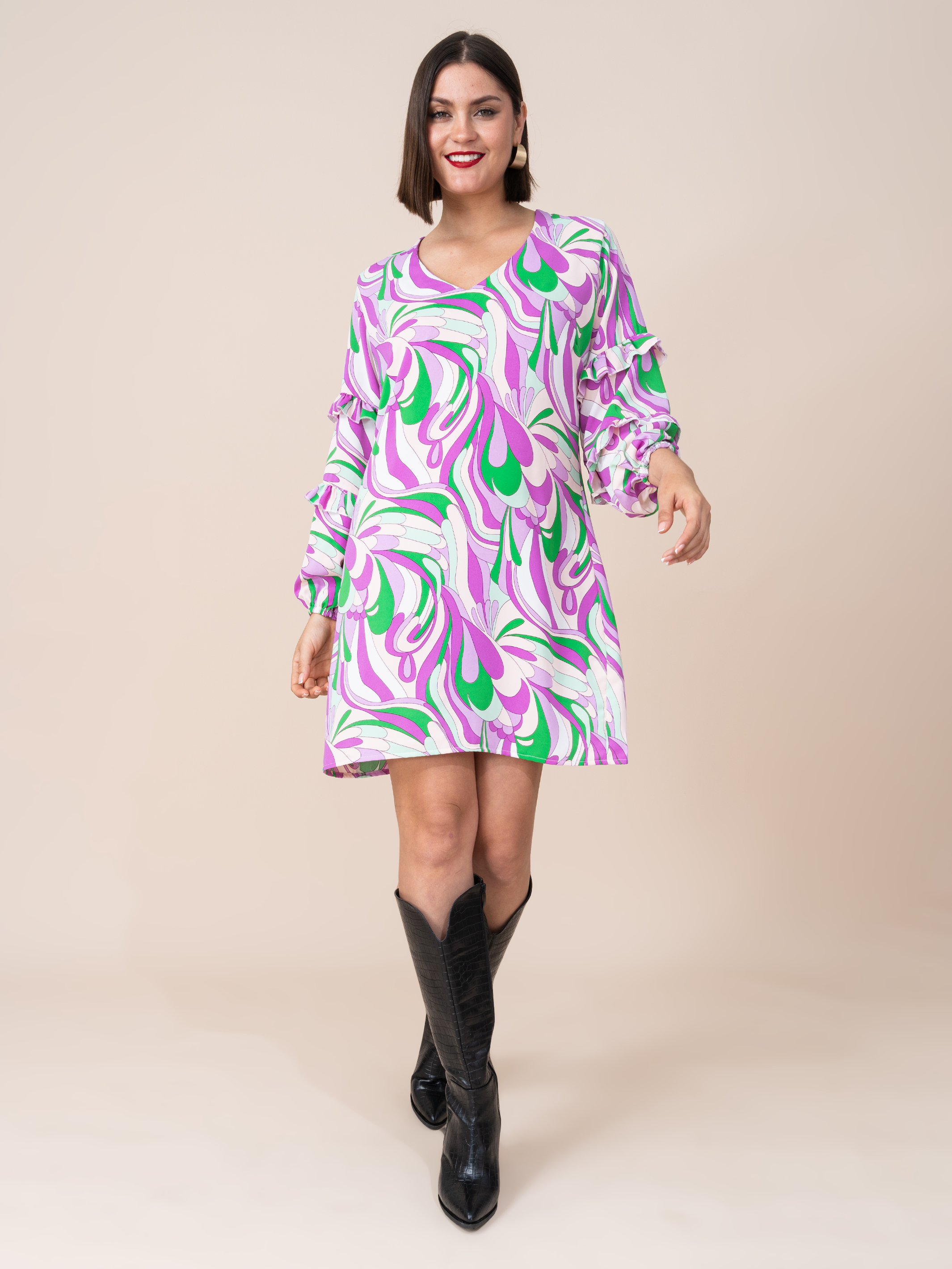 Vestido Emma Estampado Morado