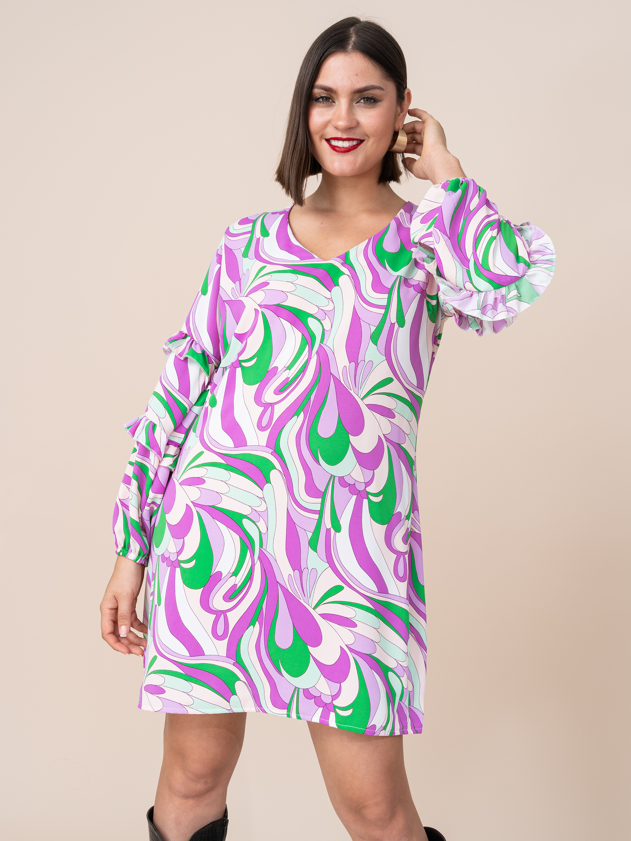 Vestido Emma Estampado Morado