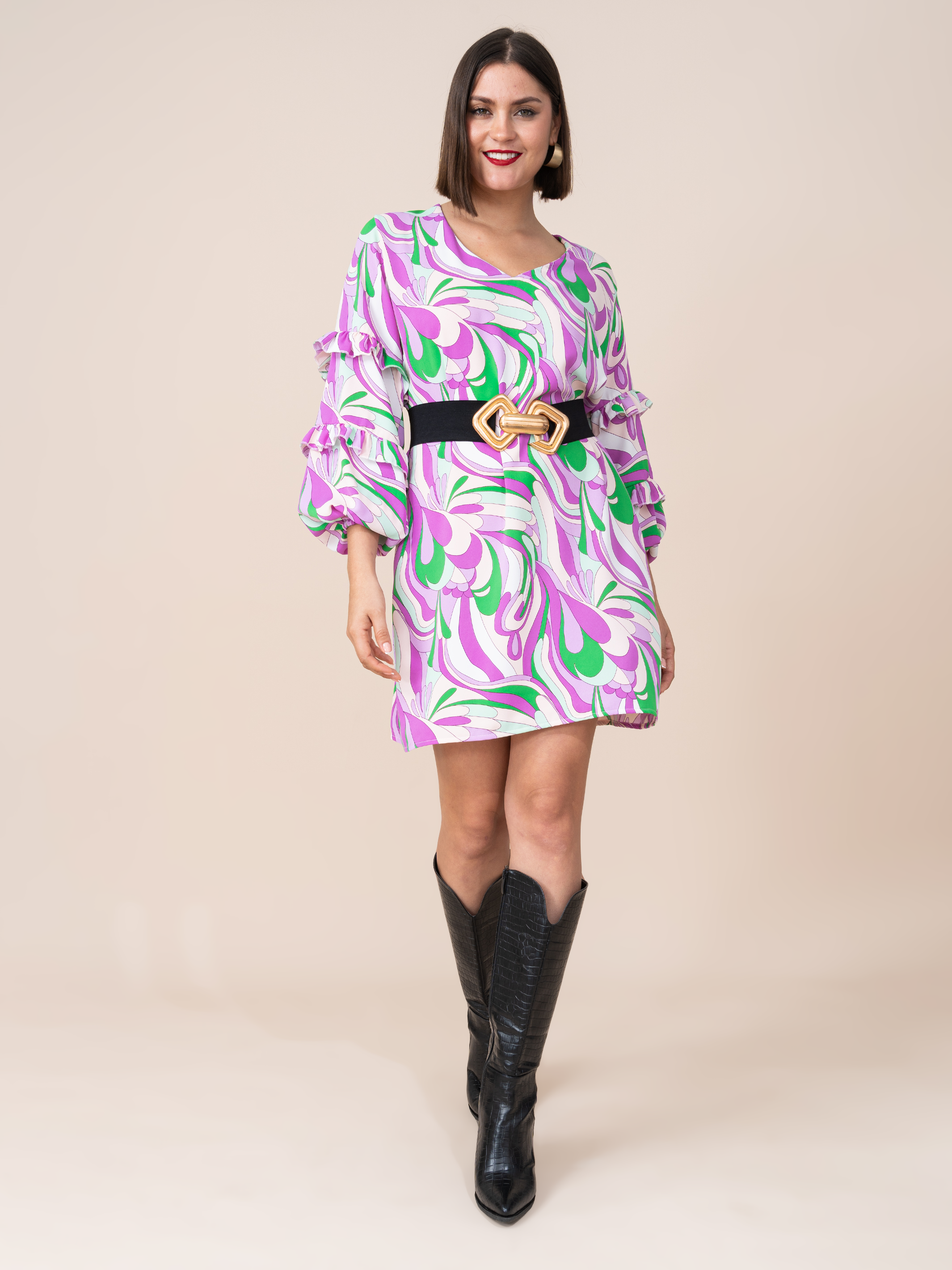 Vestido Emma Estampado Morado