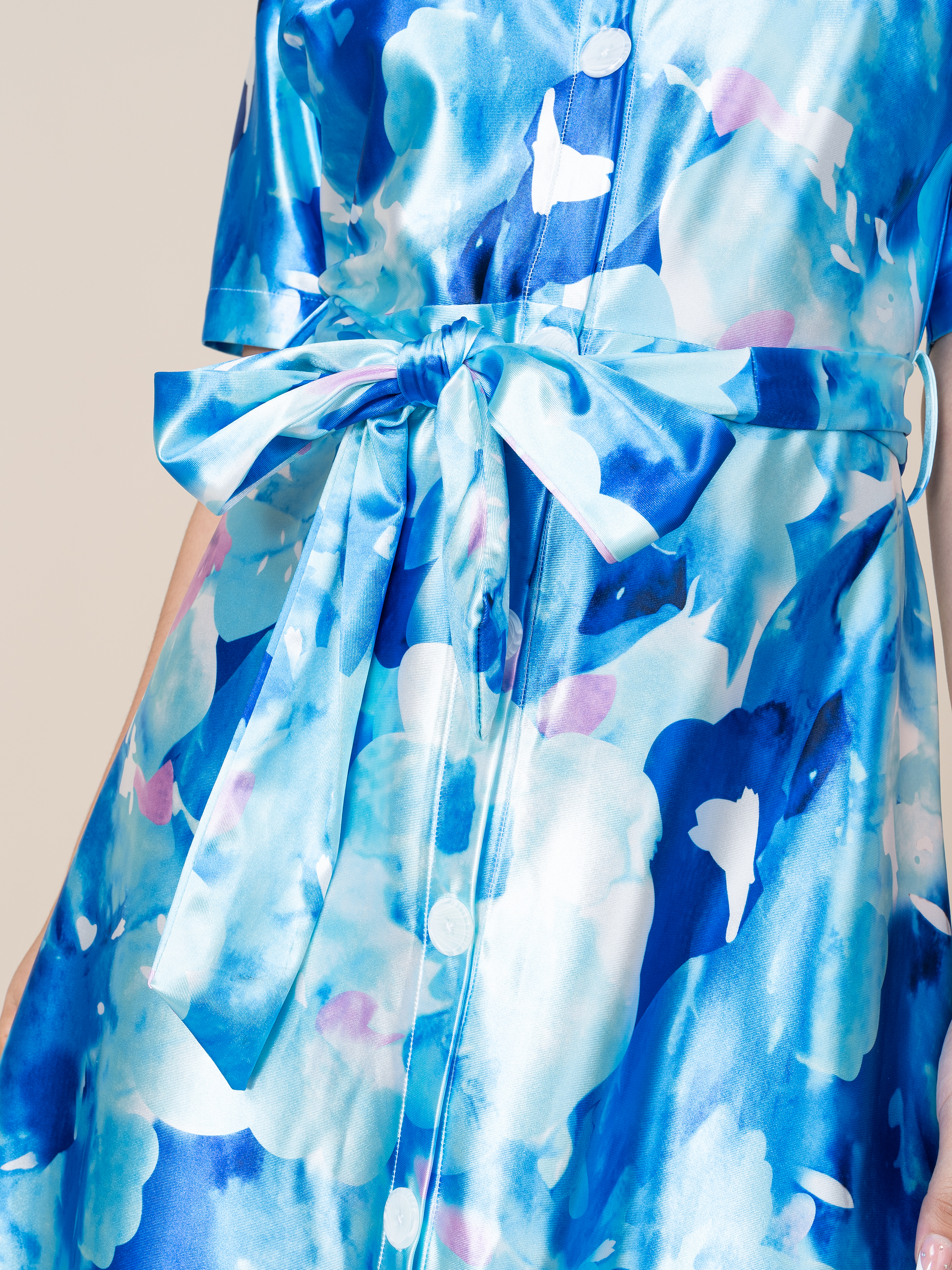Vestido de Satin Tatiana Celeste