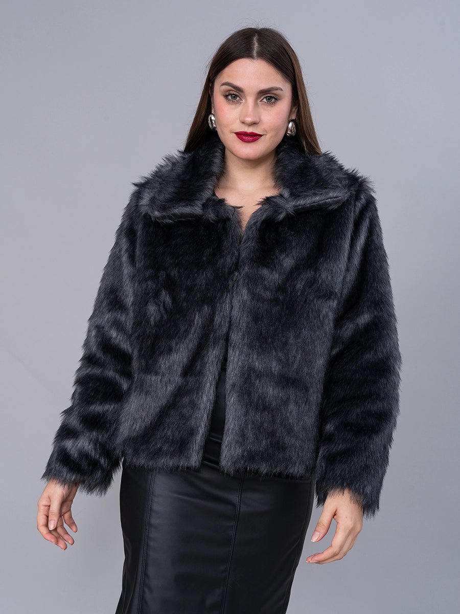 Abrigo Fur Plata - SACO de La Matier