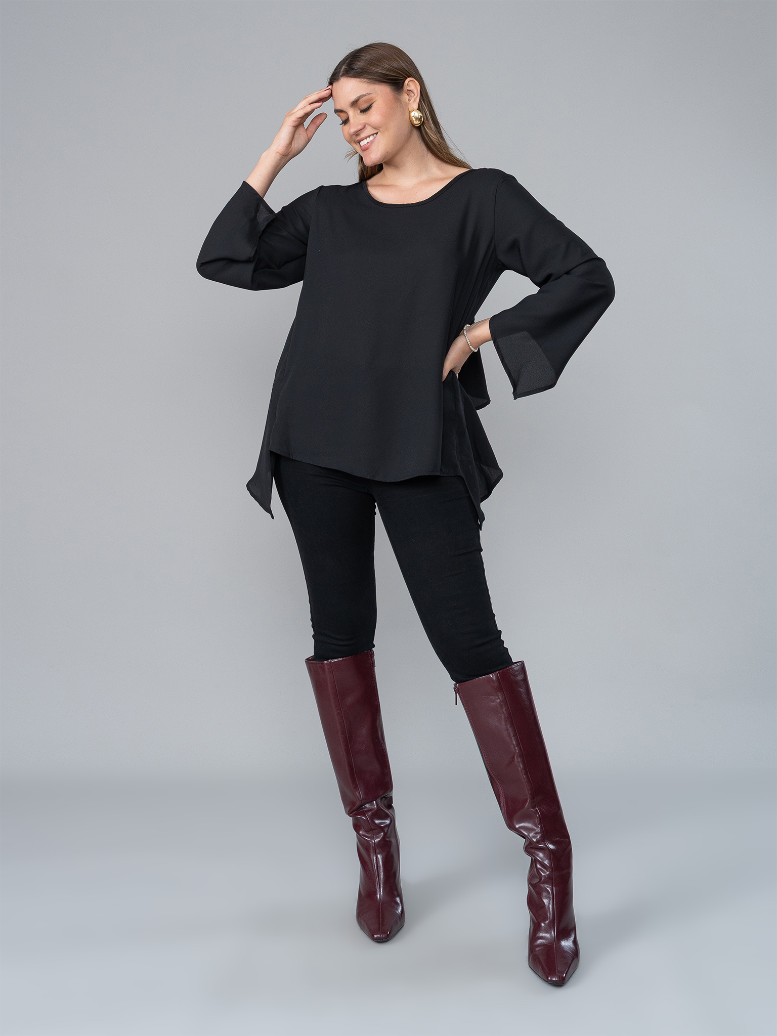 Blusa Lota Negra en Gasa