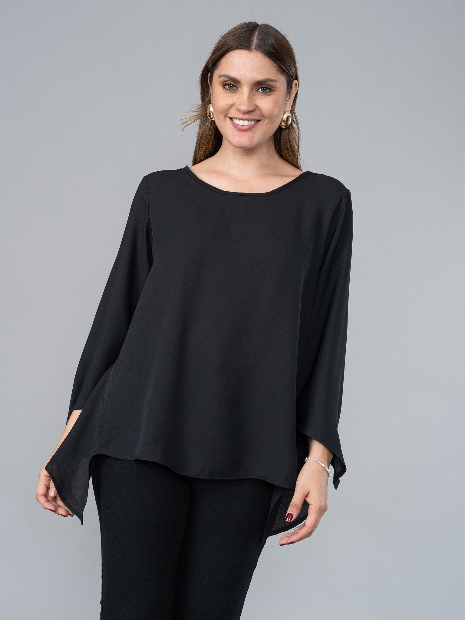 Blusa Lota Negra en Gasa