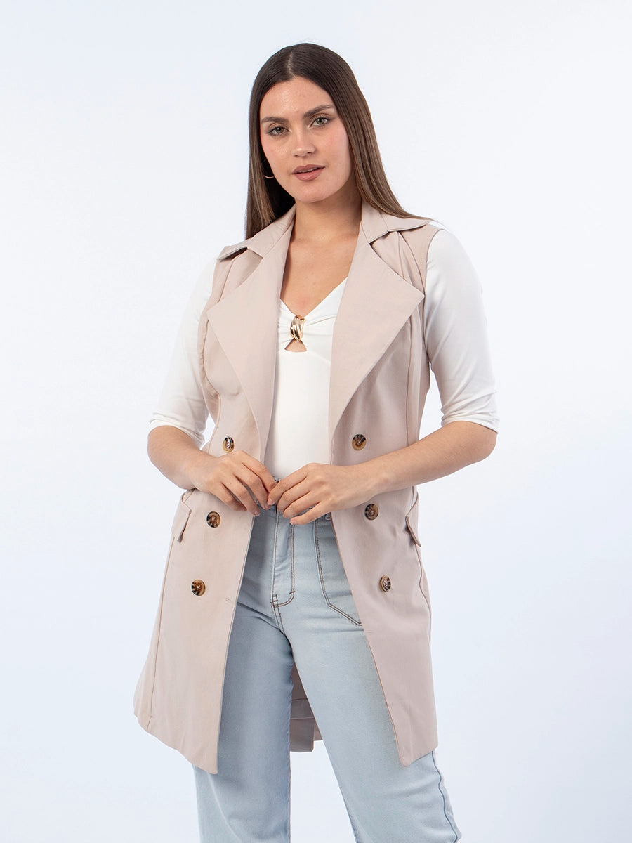 Chaleco Trench Beige