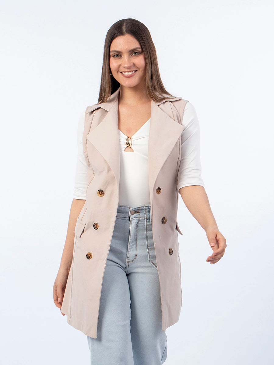 Chaleco Trench Beige