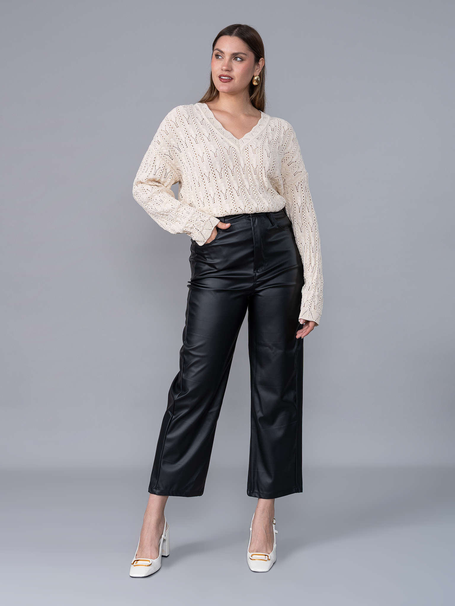 Chompa Tejida Andrea Beige