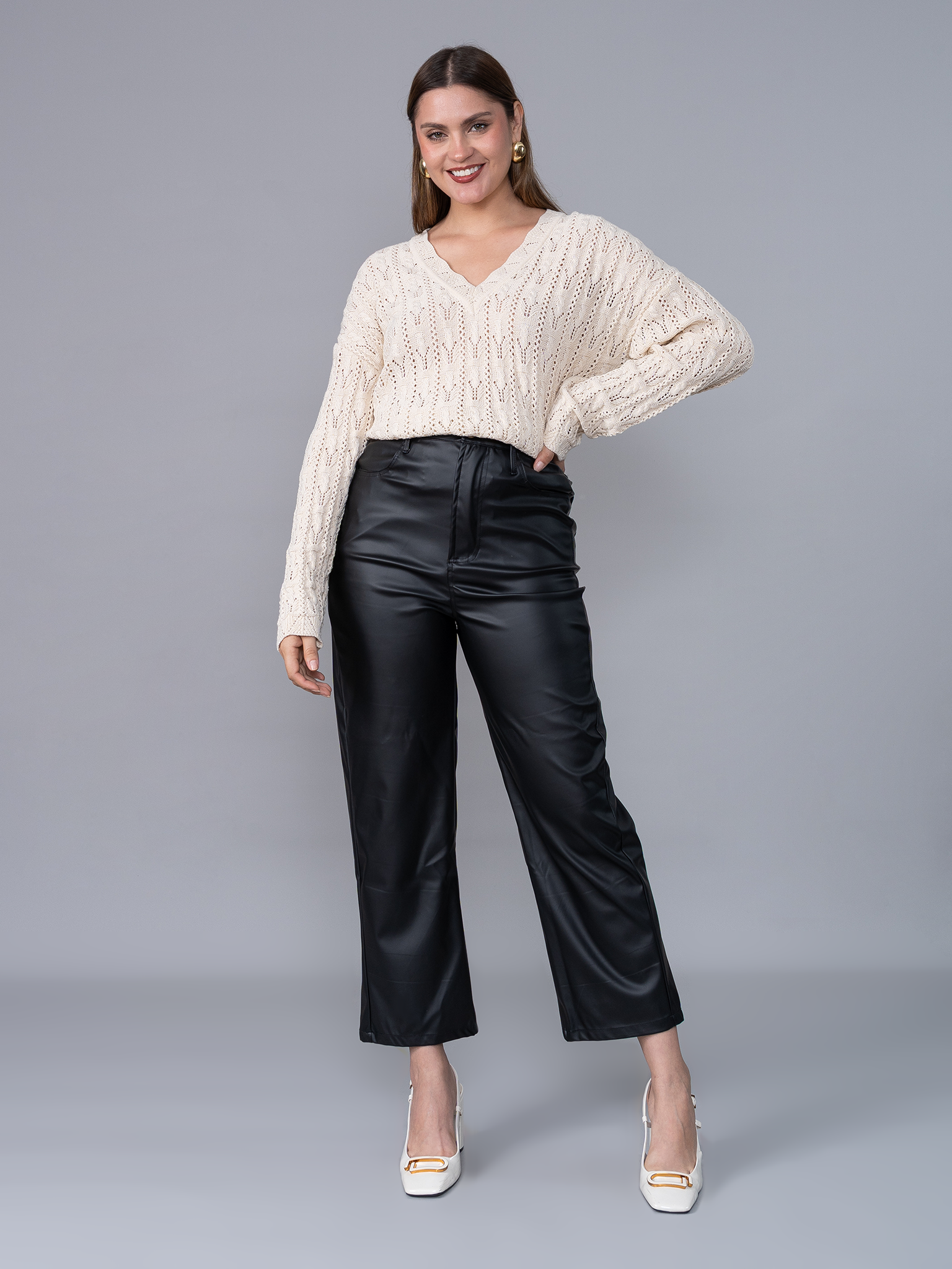 Chompa Tejida Andrea Beige