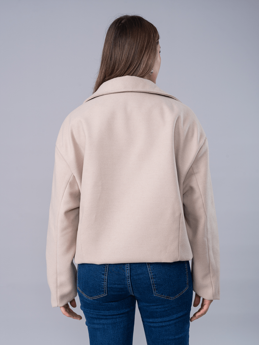 Saco Paño Corto Romina Beige - SACO de La Matier