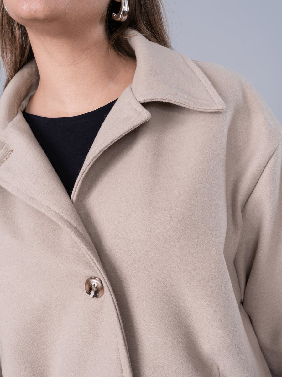 Saco Paño Corto Romina Beige - SACO de La Matier