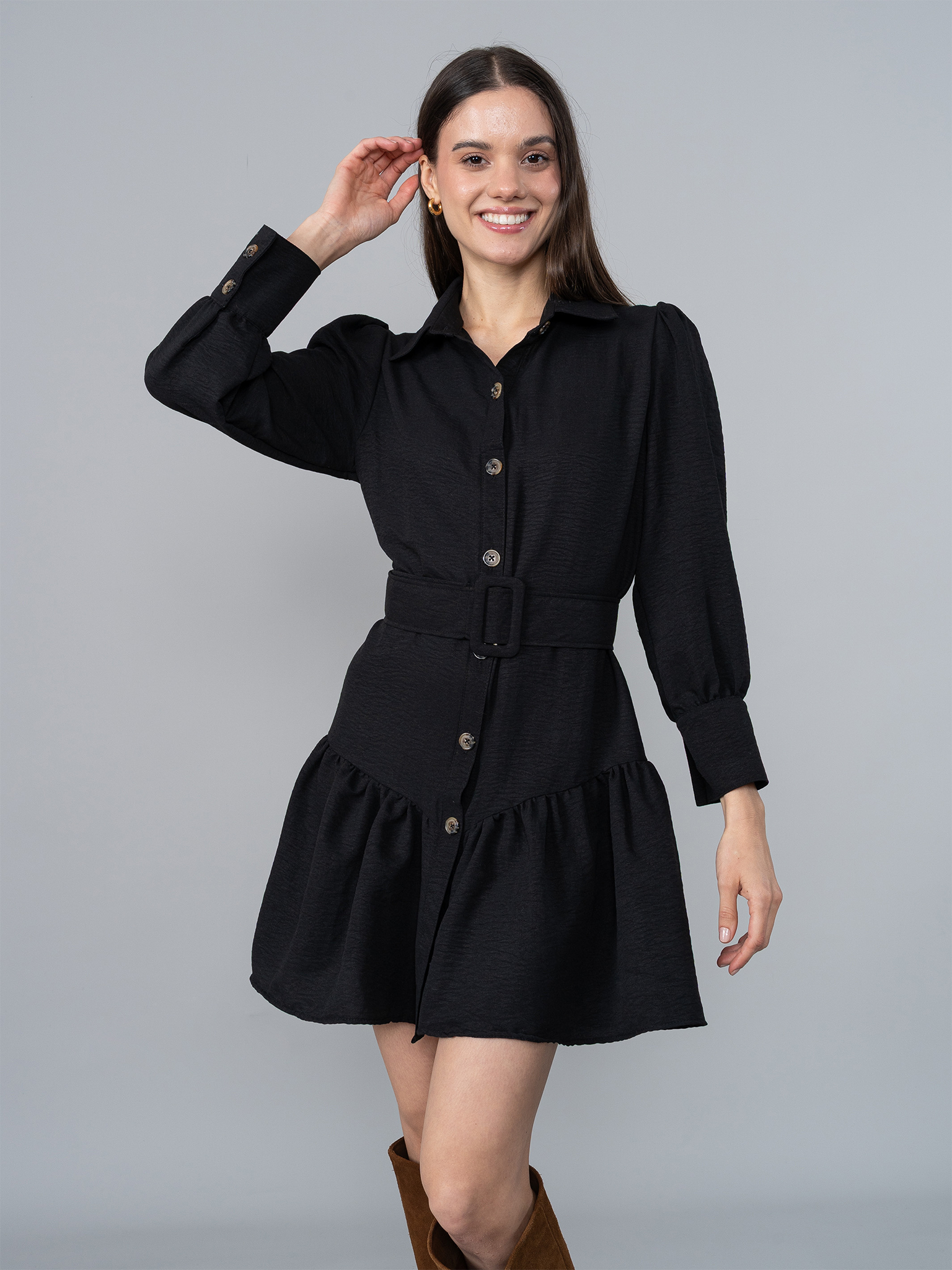 Vestido Alba 2.0 Negro en Chalis