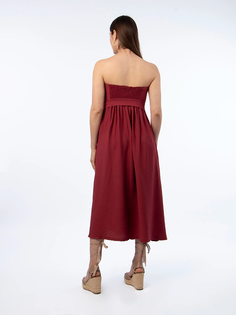 Vestido Elsa Borgoña